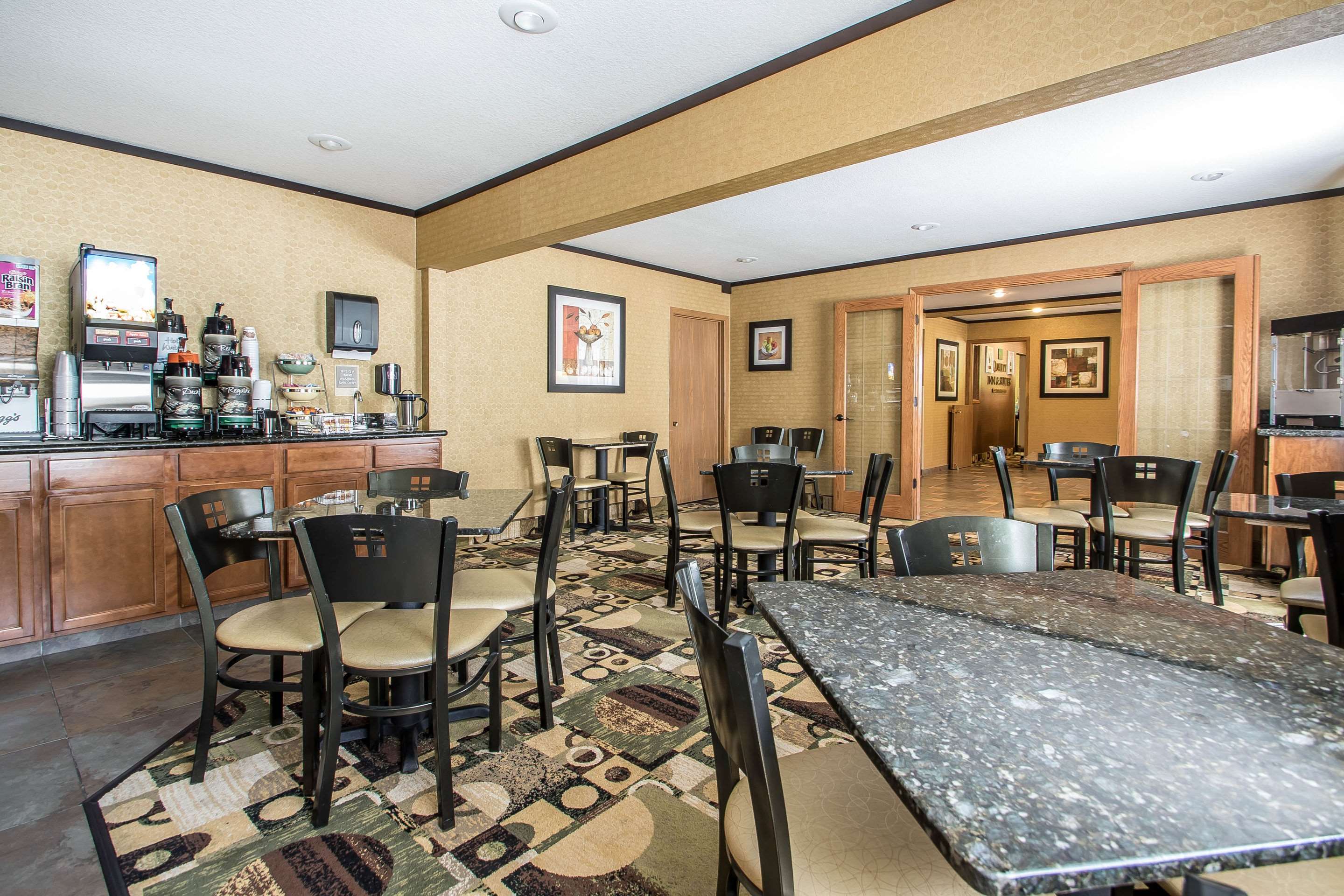 Enjoy breakfast in this seating area