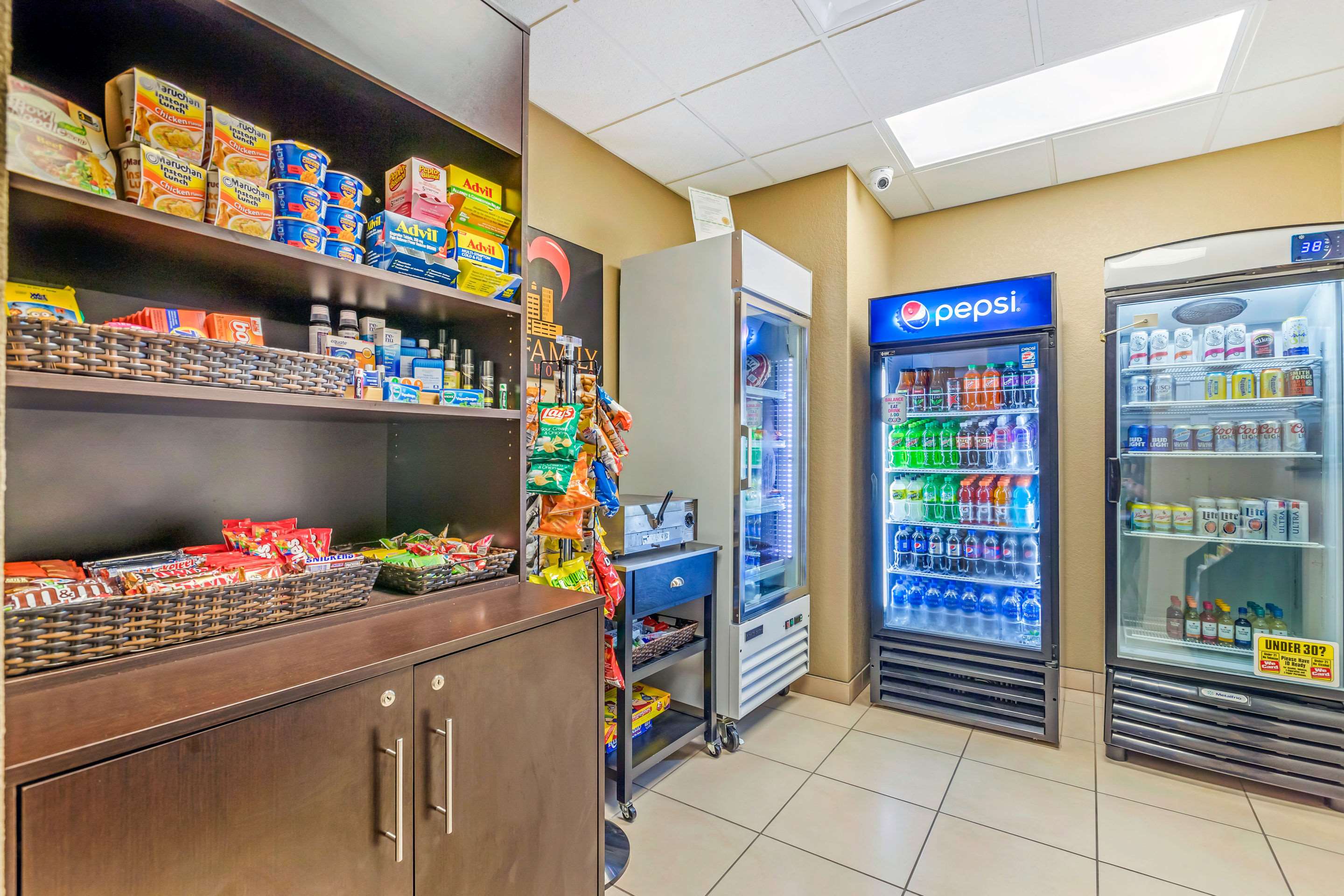 Hotel vending area
