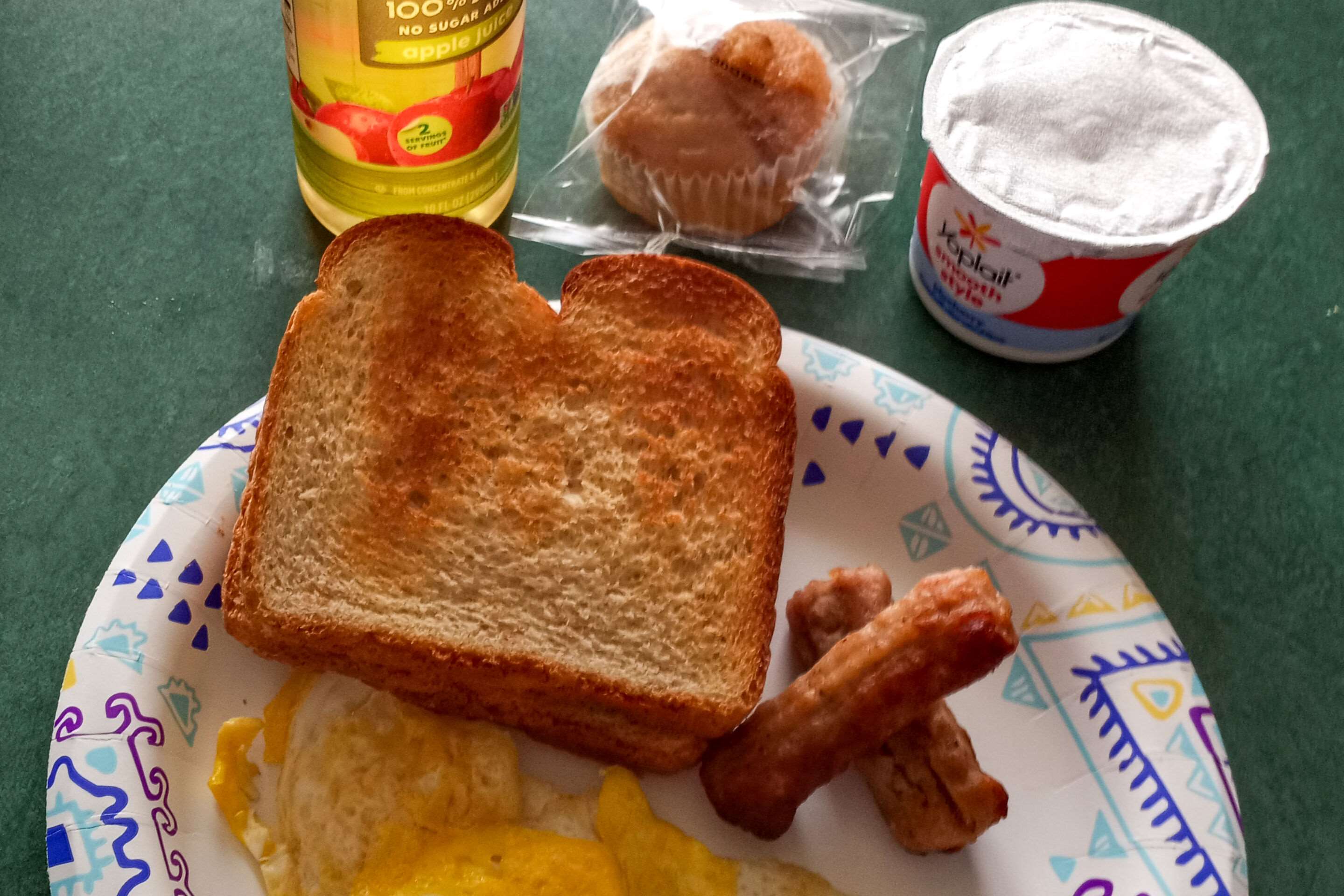 Assorted breakfast items
