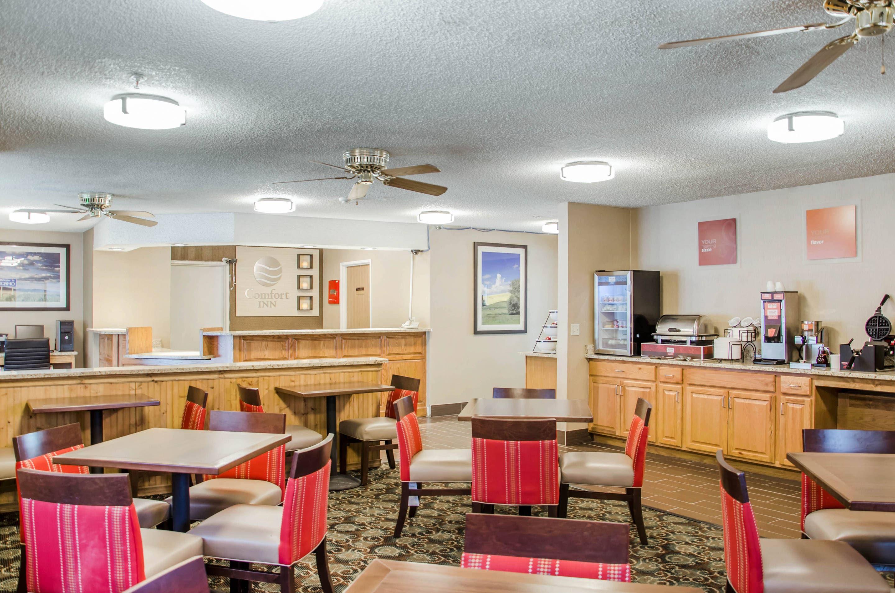 Enjoy breakfast in this seating area