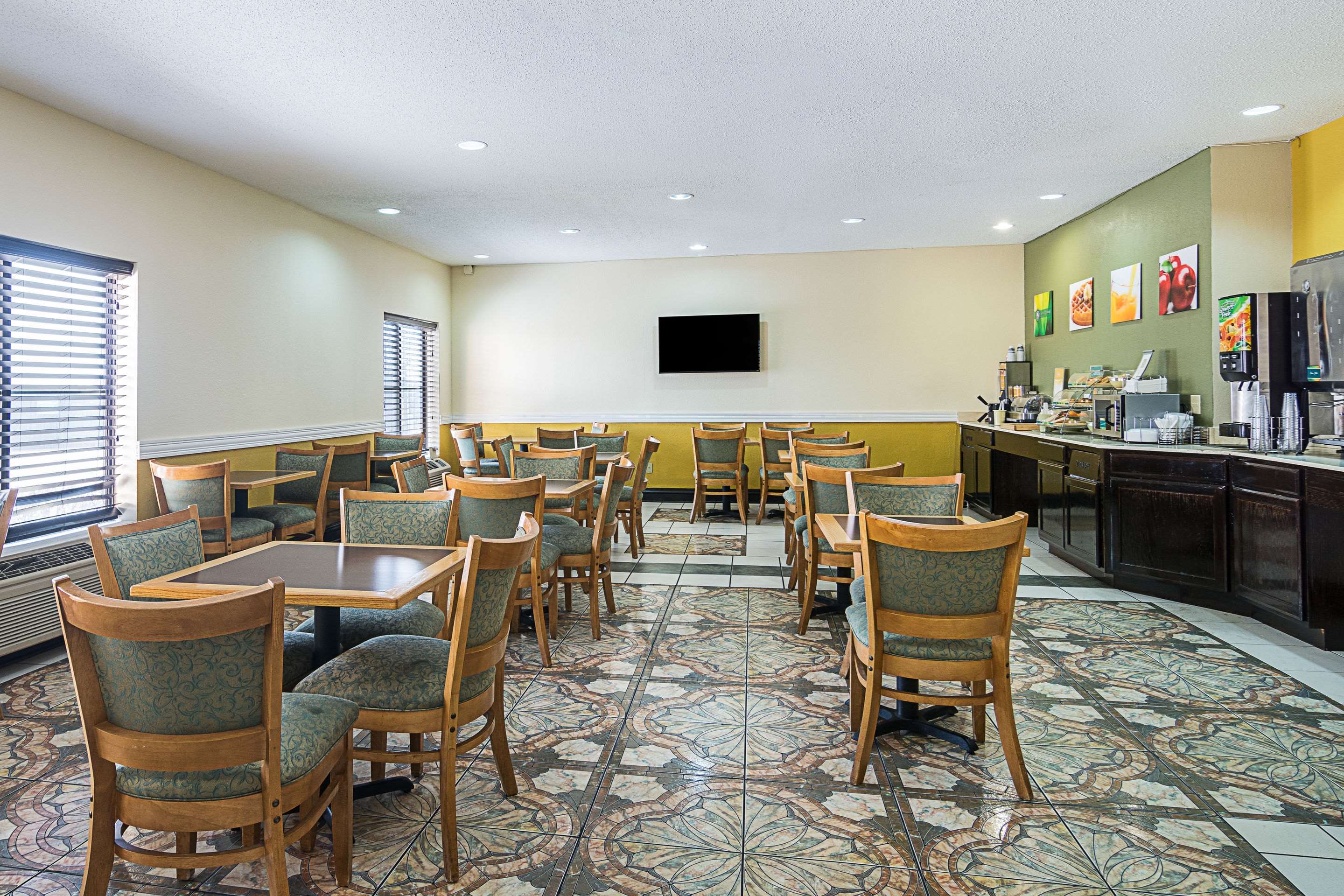 Spacious breakfast area