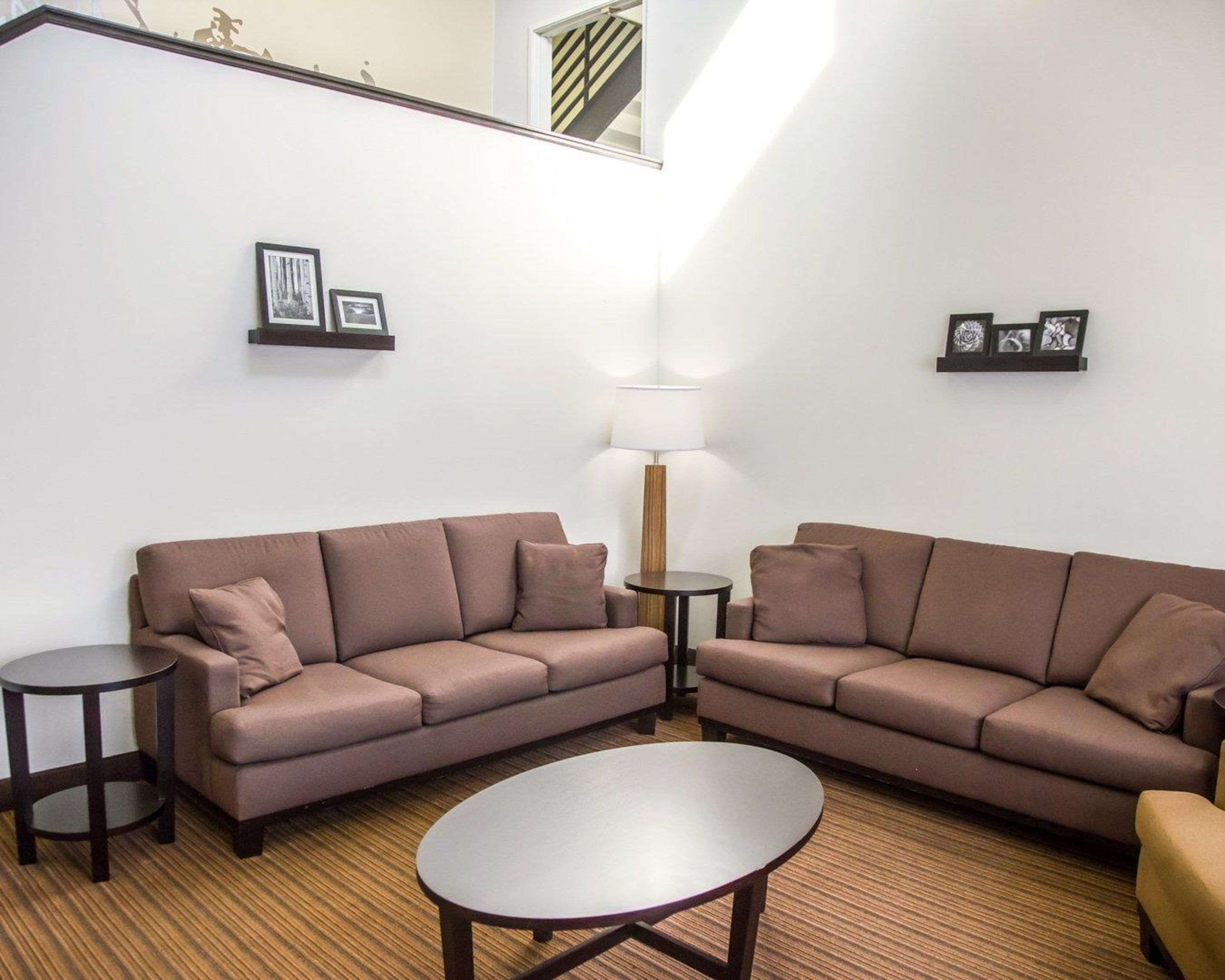 Spacious lobby with sitting area