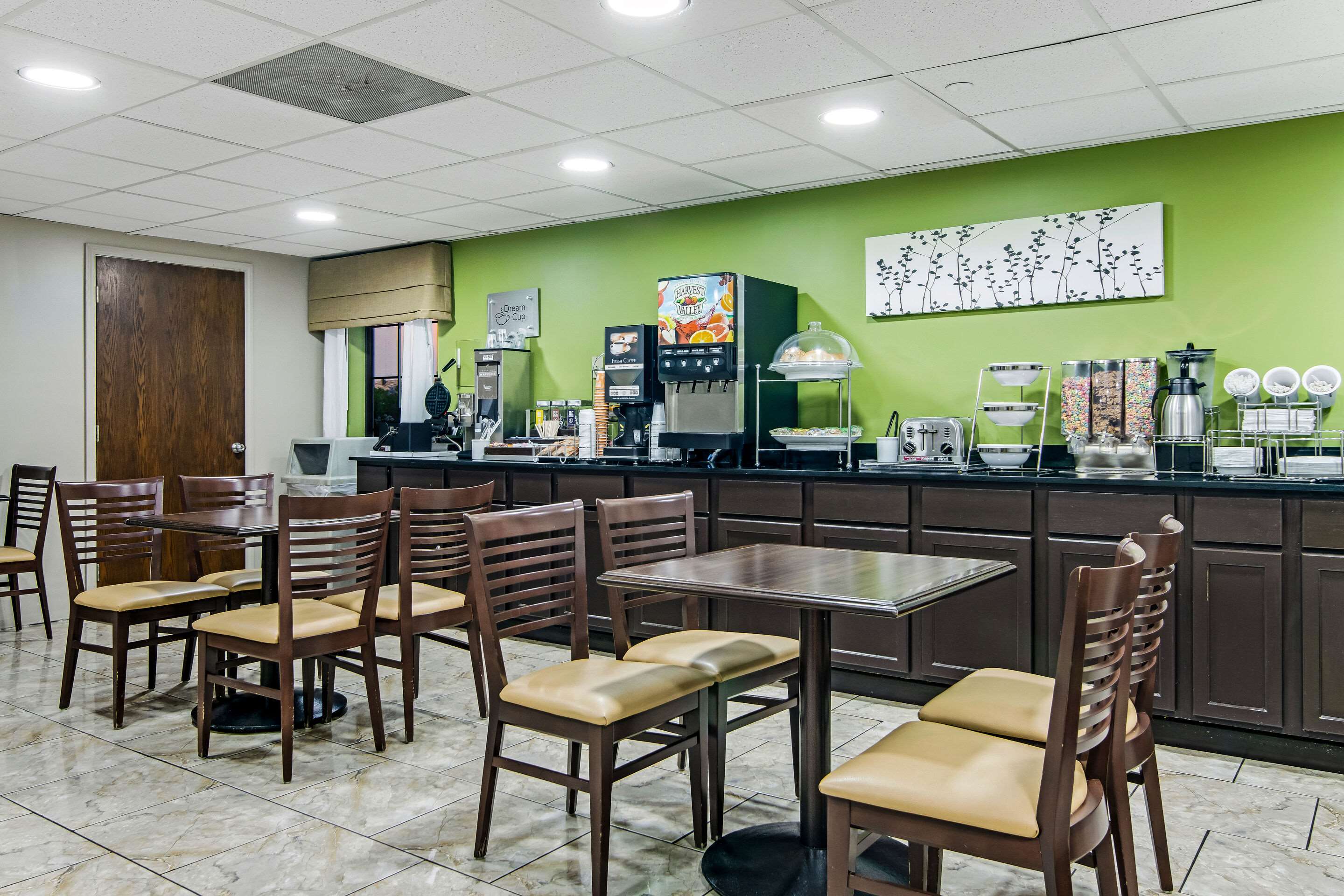 Enjoy breakfast in this seating area