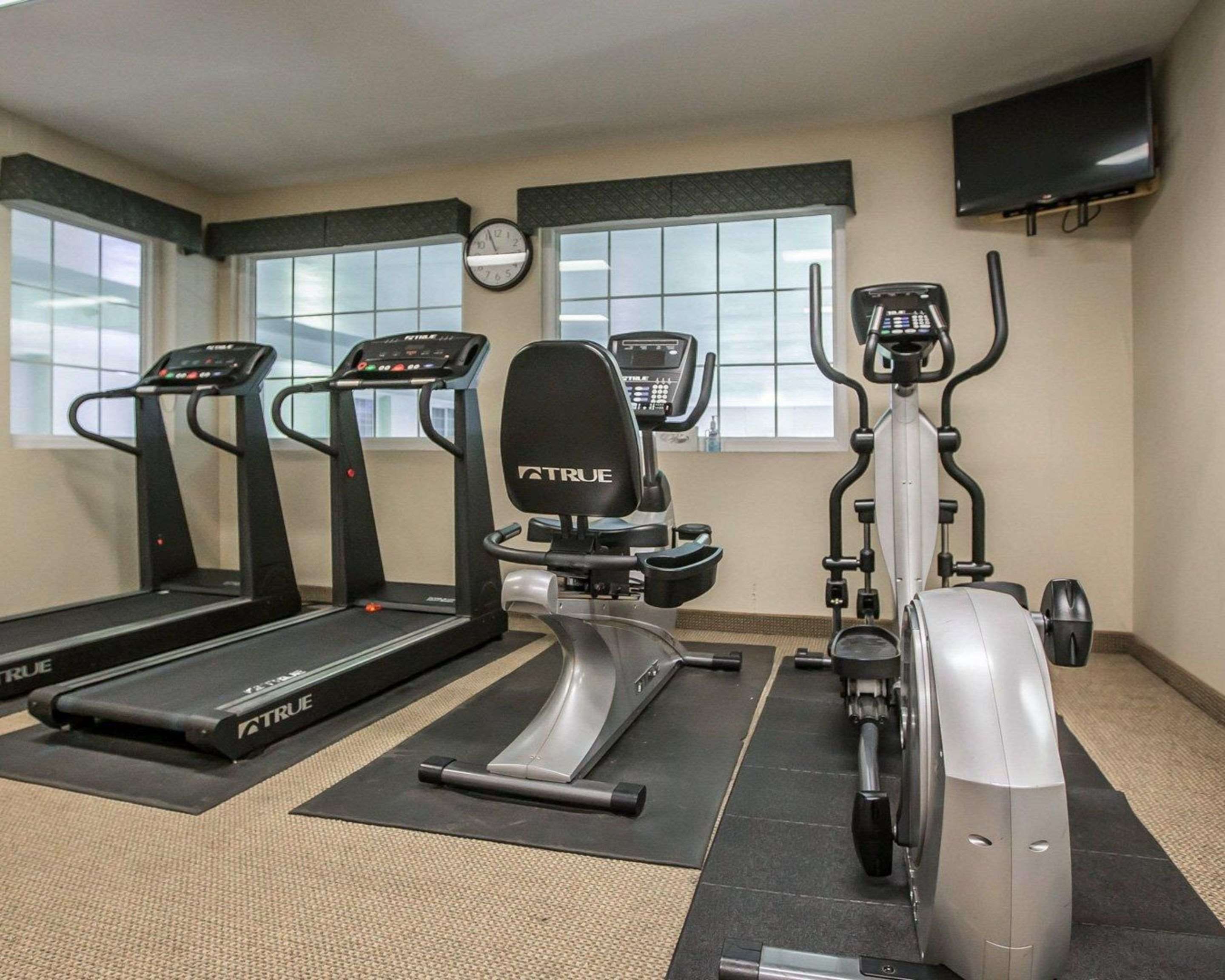Fitness center with television