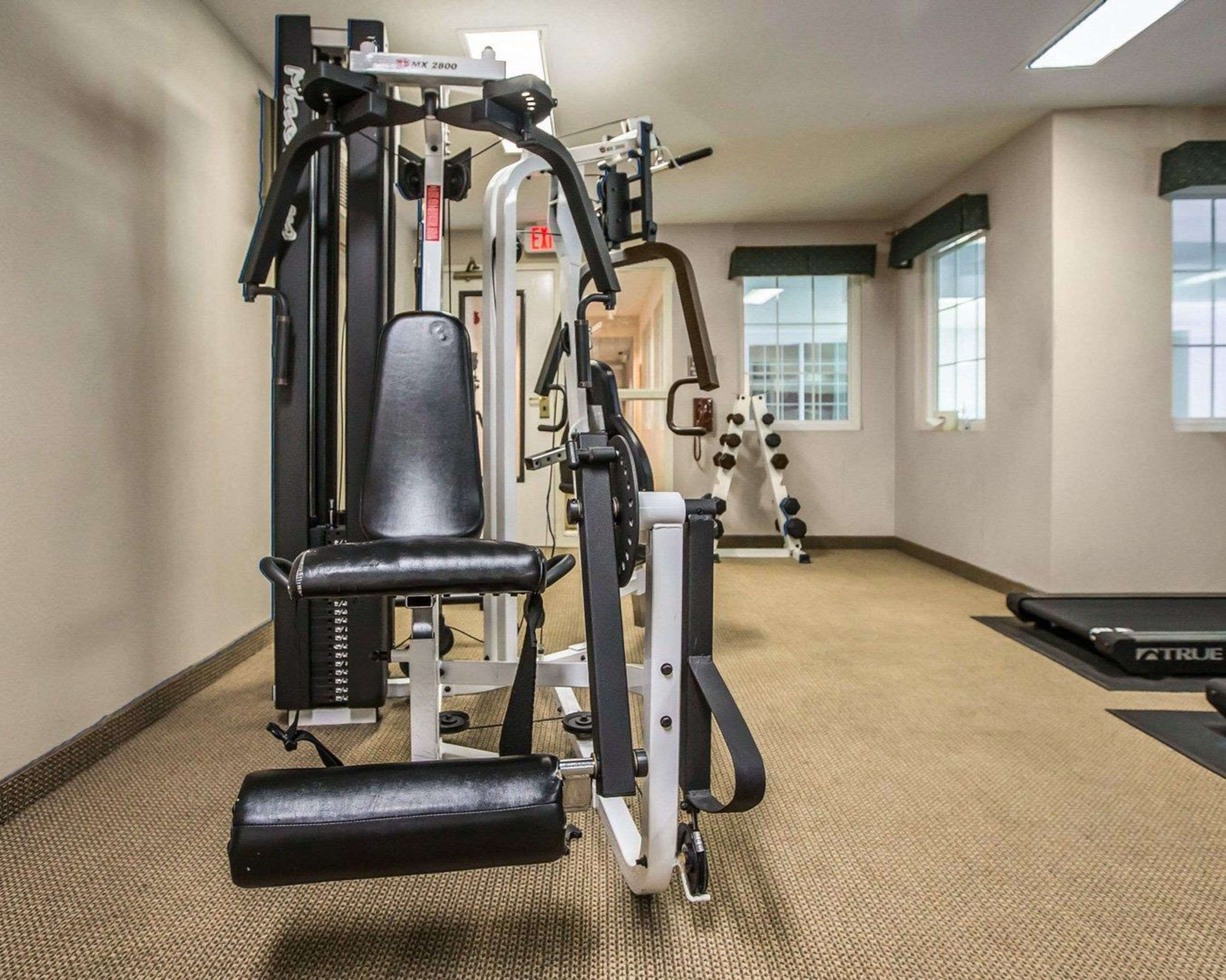 Fitness center with cardio equipment and weights