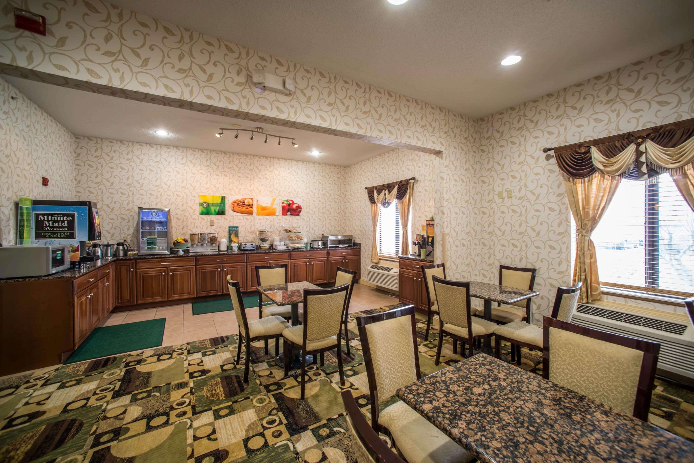 Spacious breakfast area