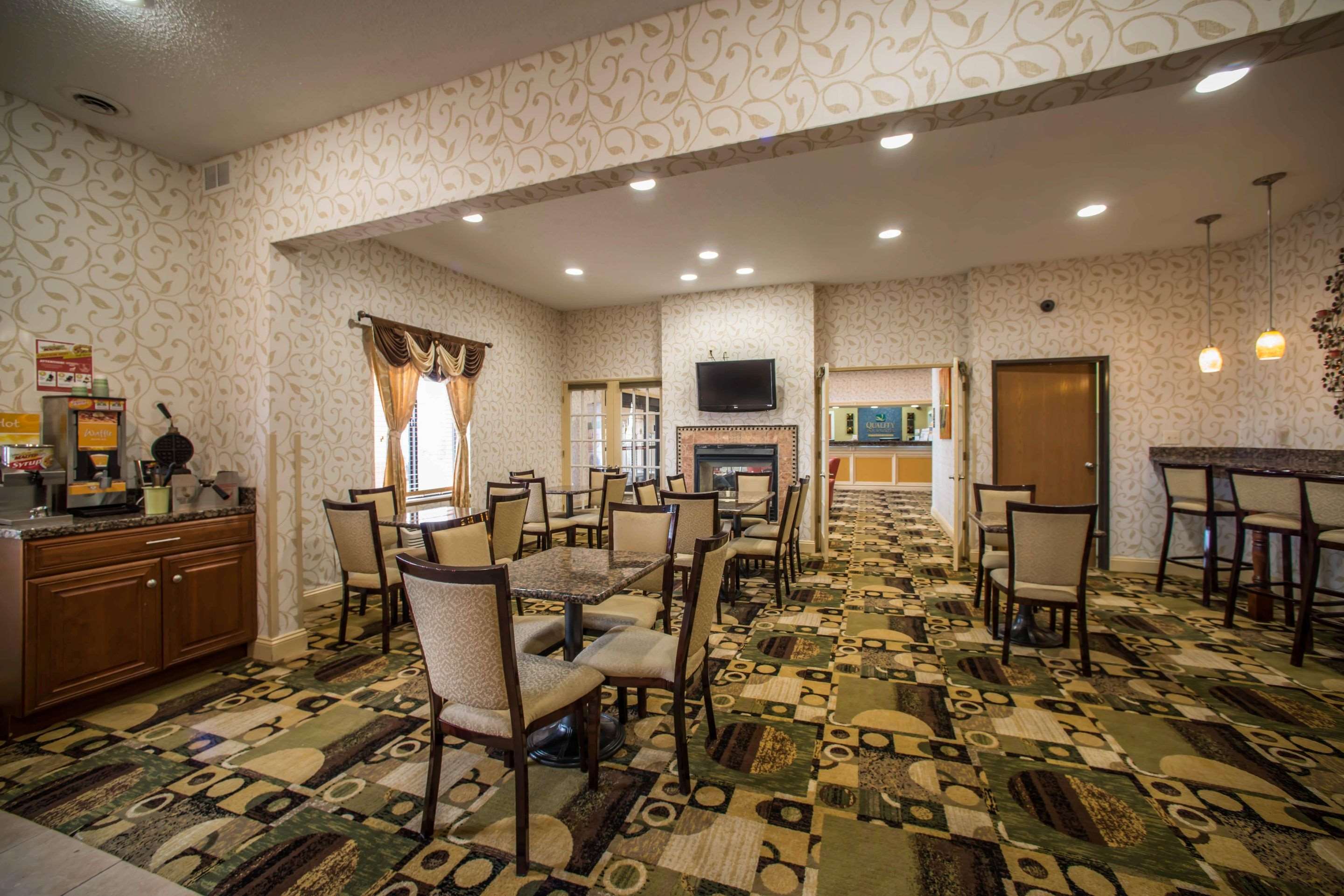 Enjoy breakfast in this seating area
