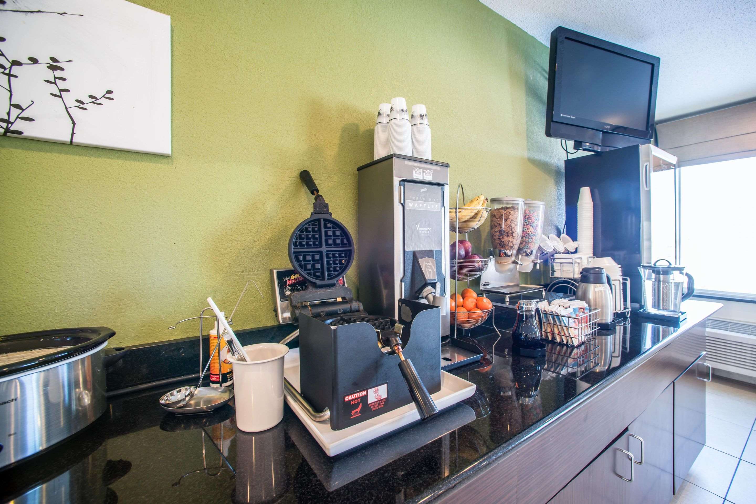 Hot and cold breakfast buffet