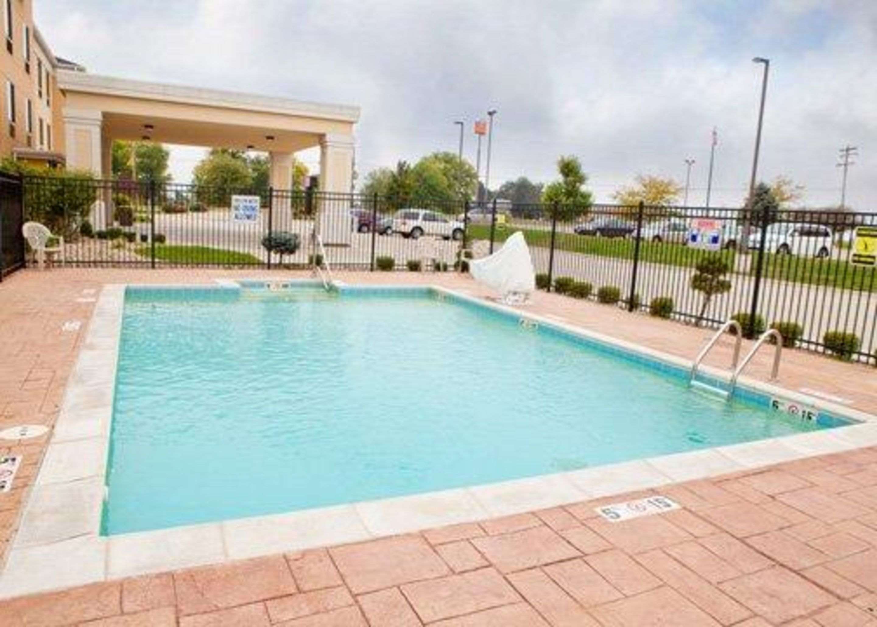 Outdoor pool with sundeck