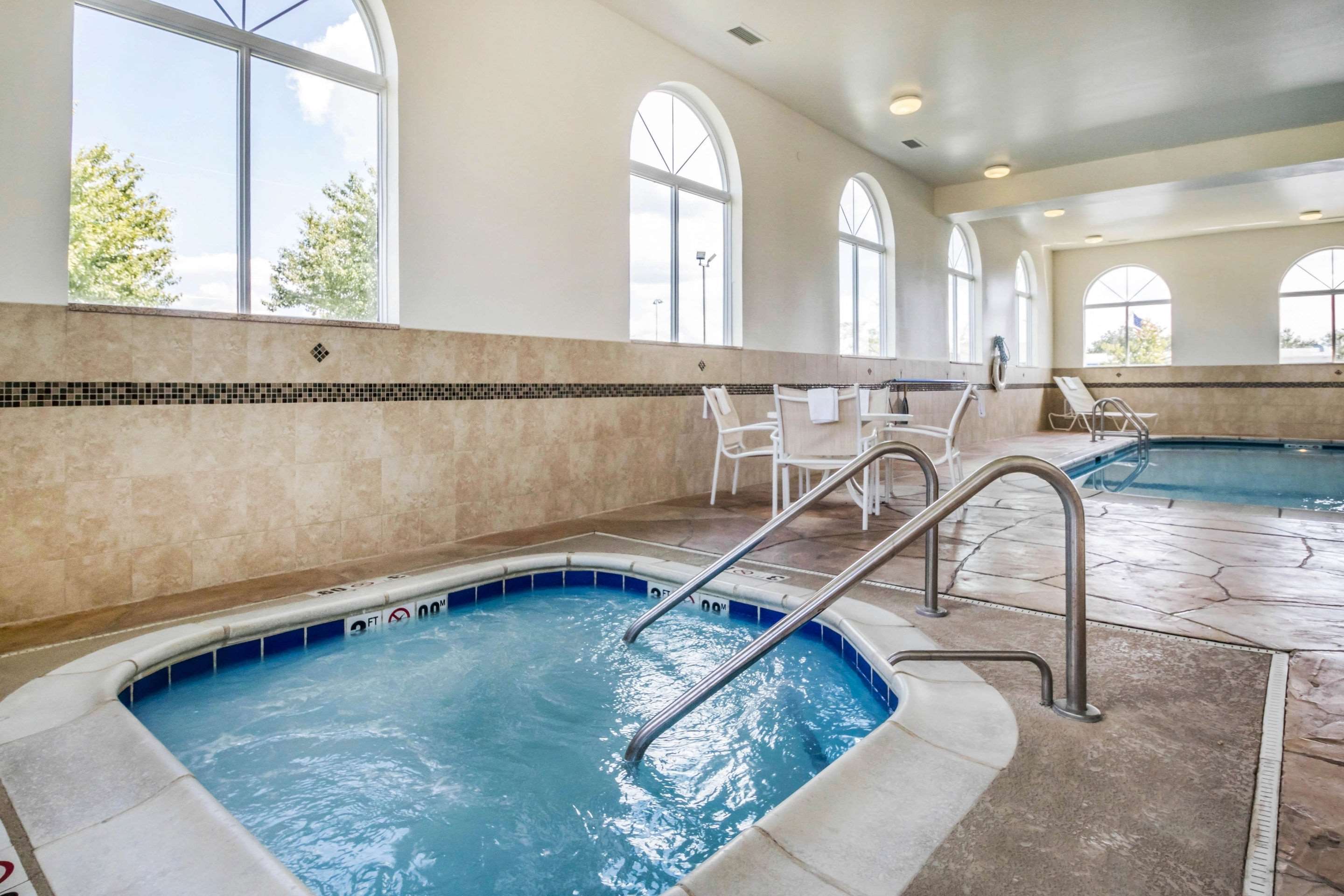 Indoor pool with hot tub