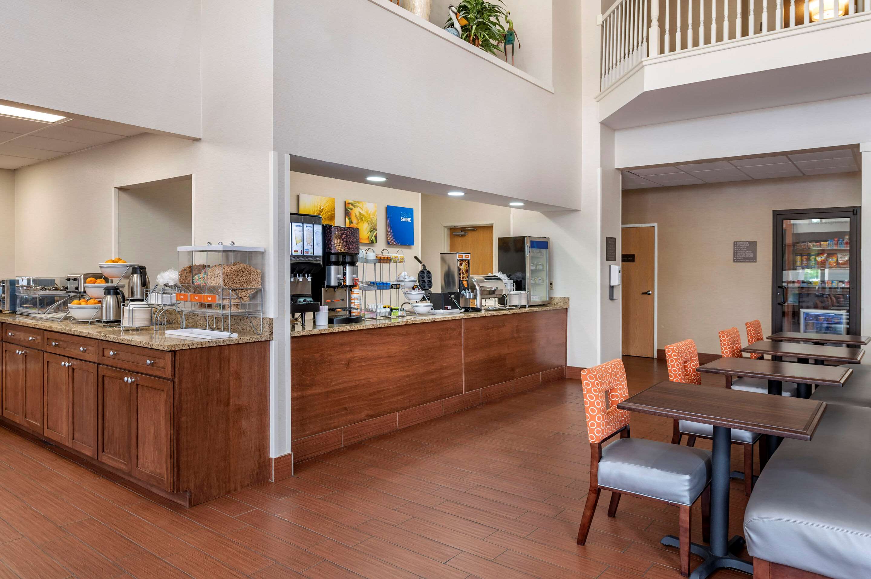 Spacious breakfast area