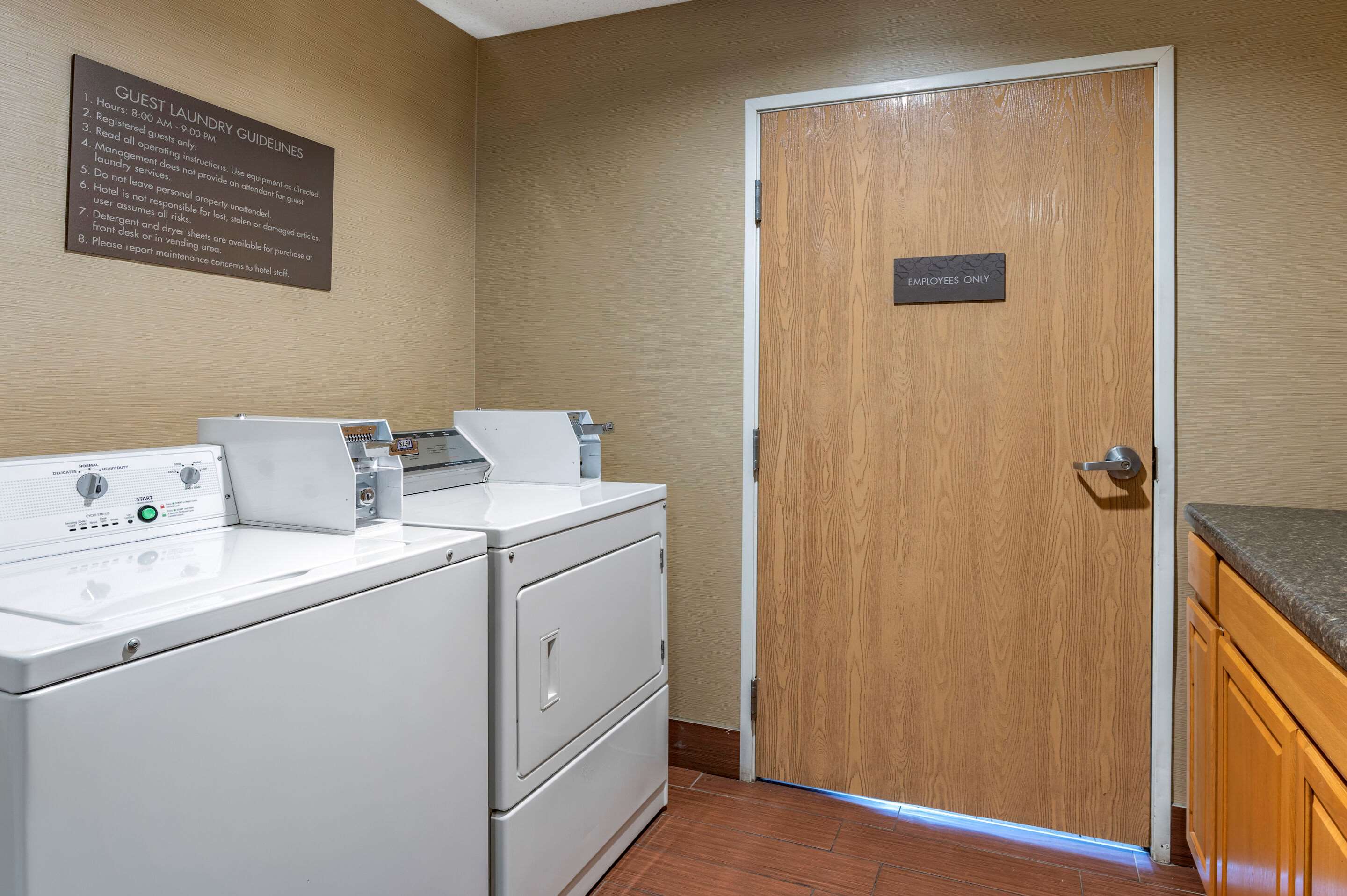Guest laundry facilities