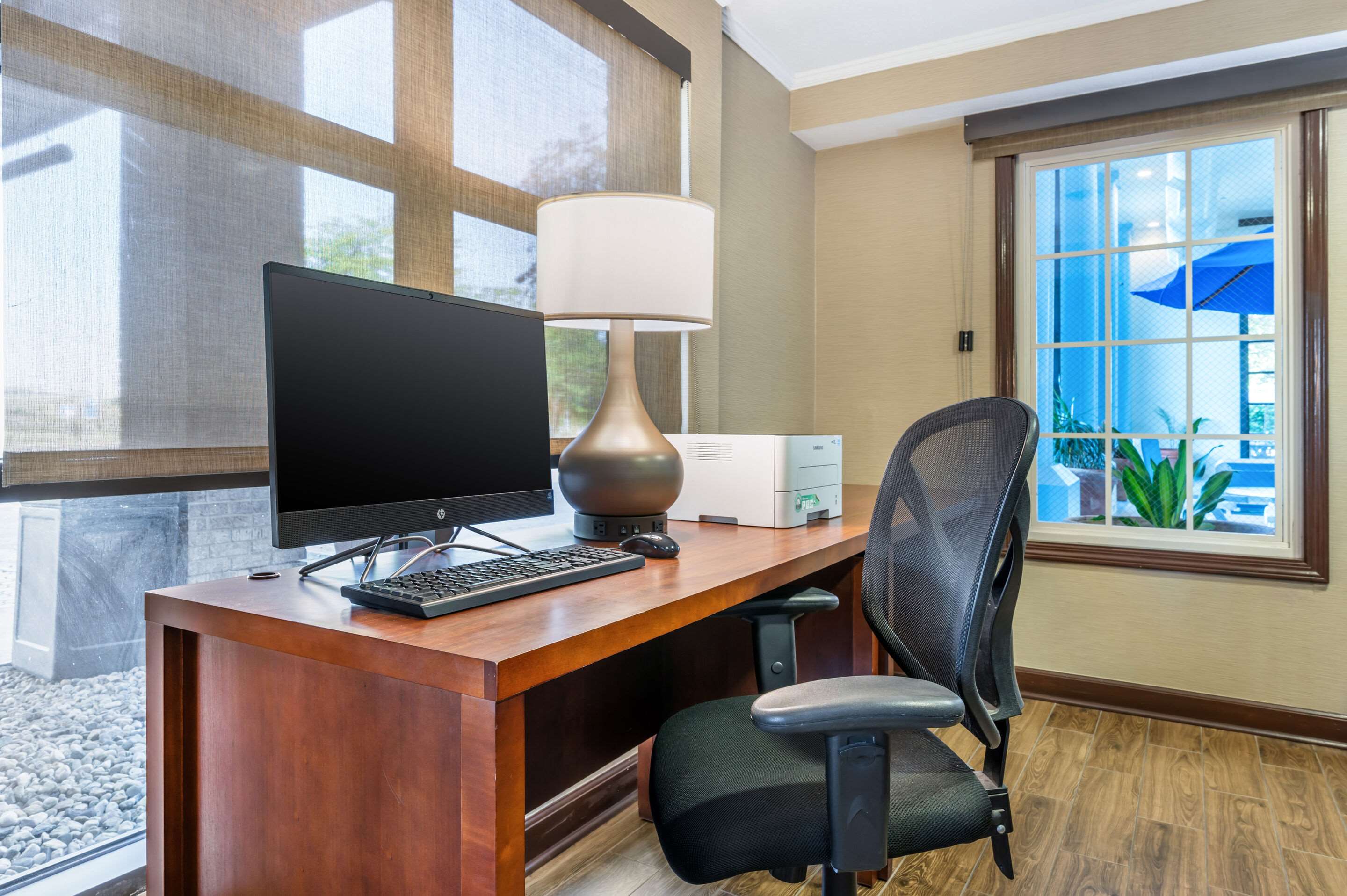 Computer in the lobby