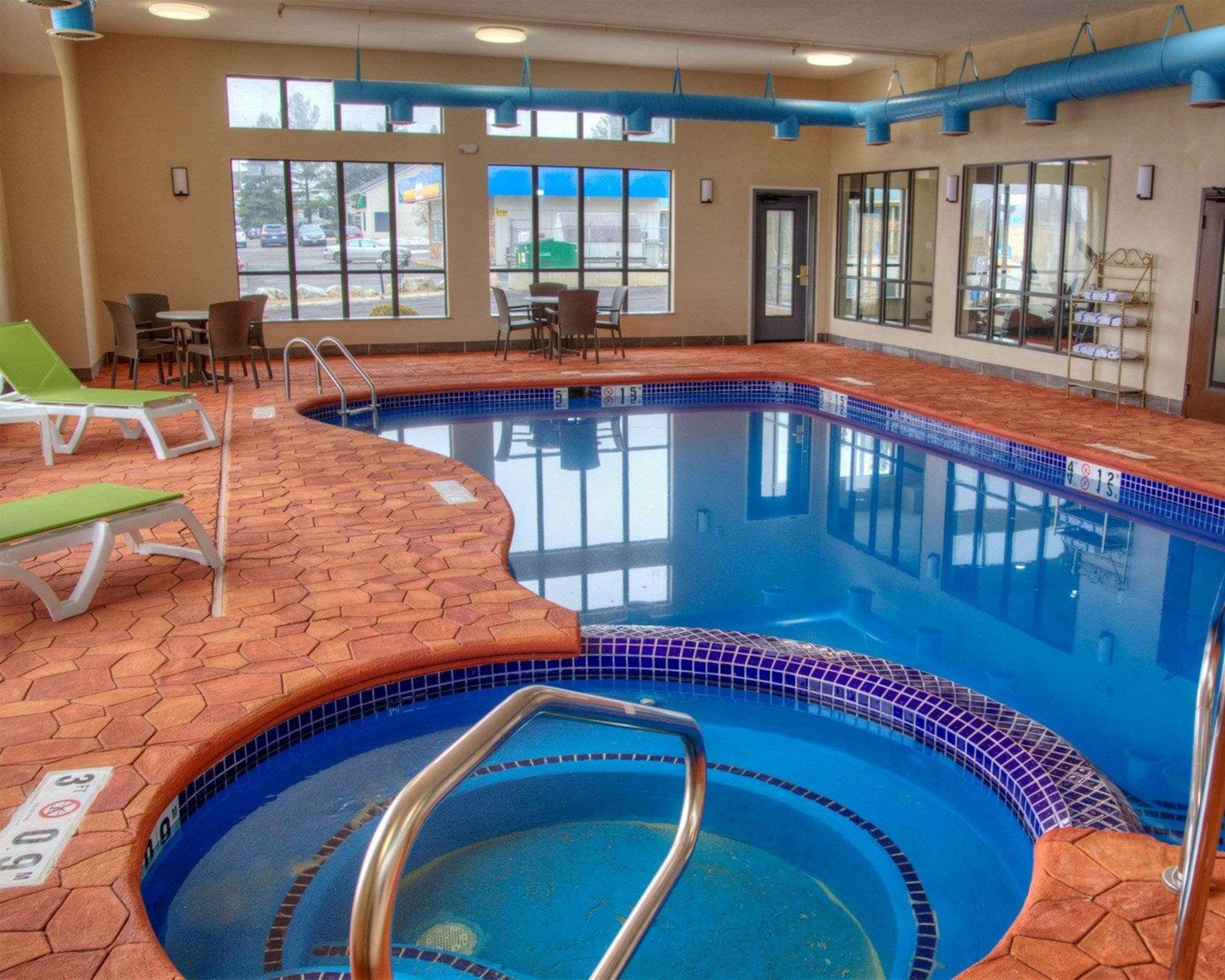 Indoor pool with hot tub