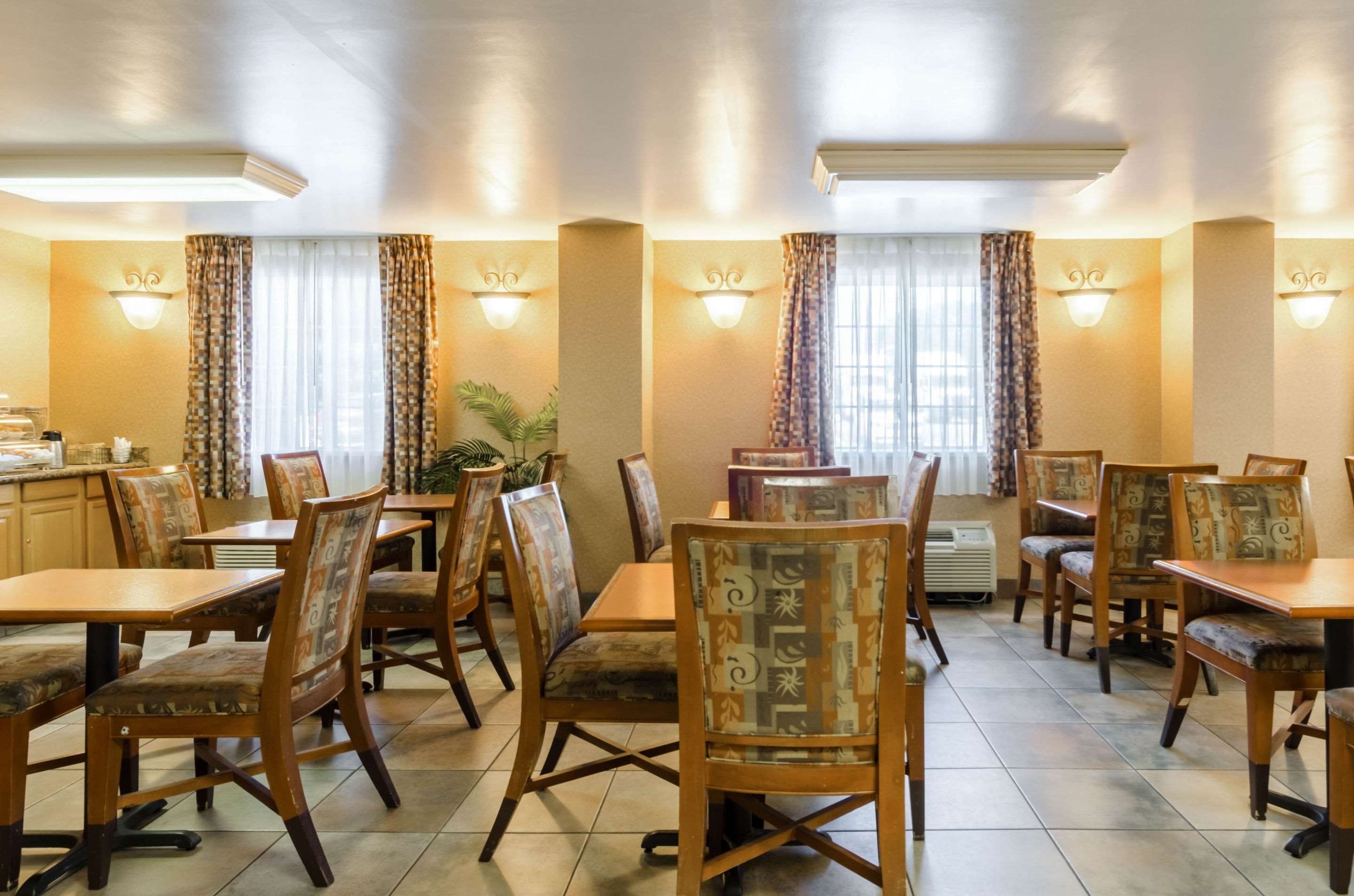 Enjoy breakfast in this seating area