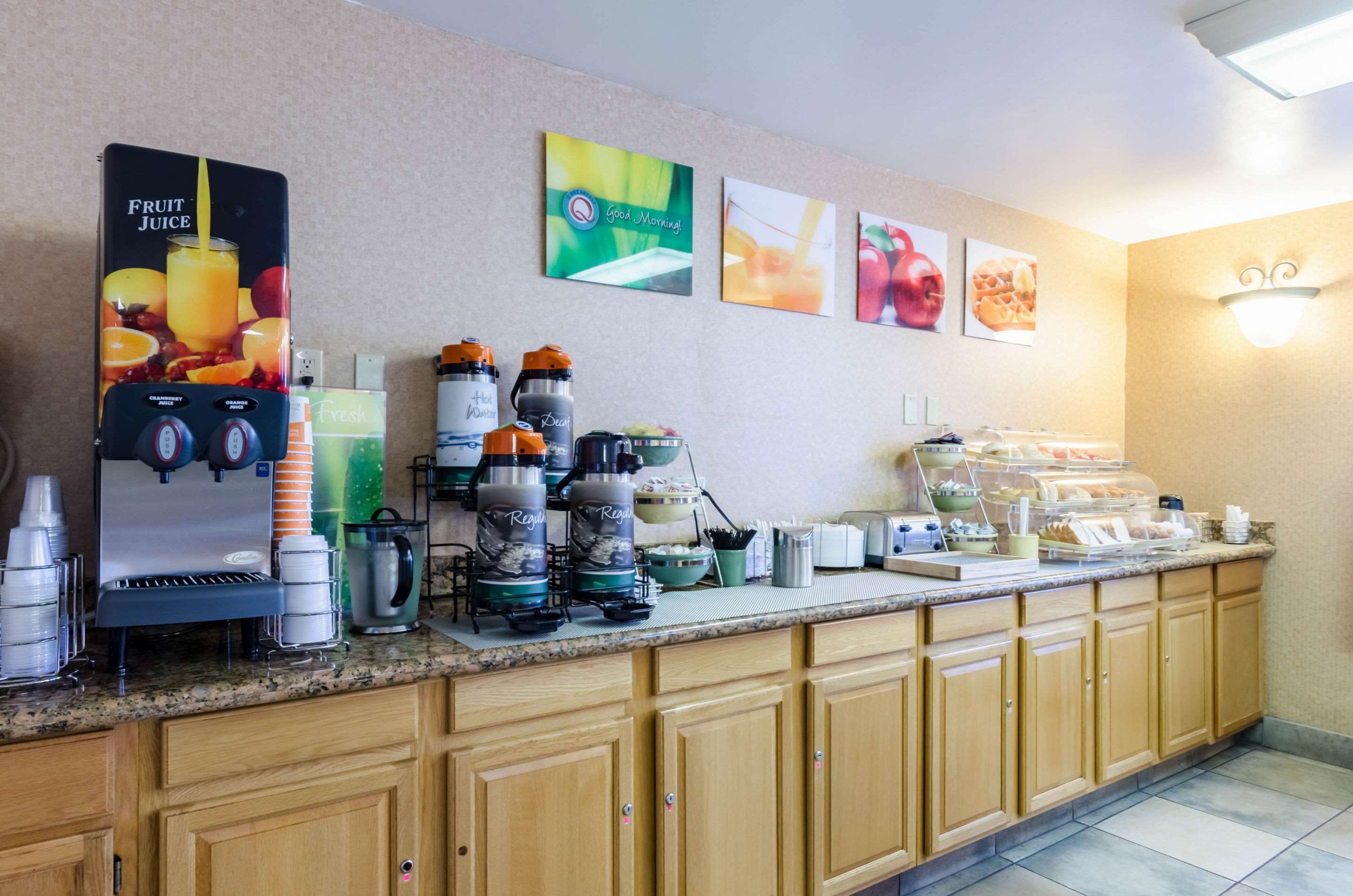 Assorted breakfast items