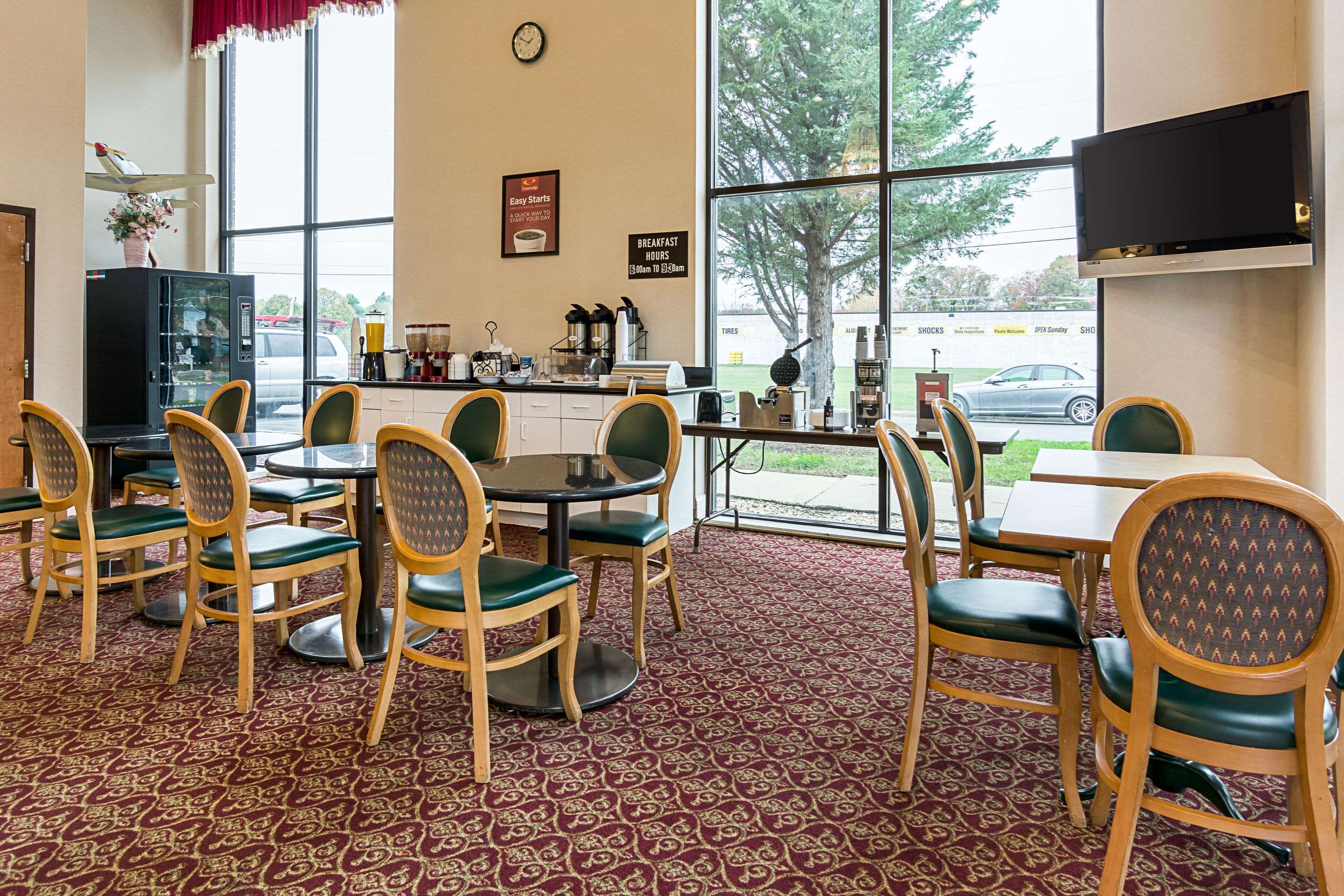 Spacious breakfast area