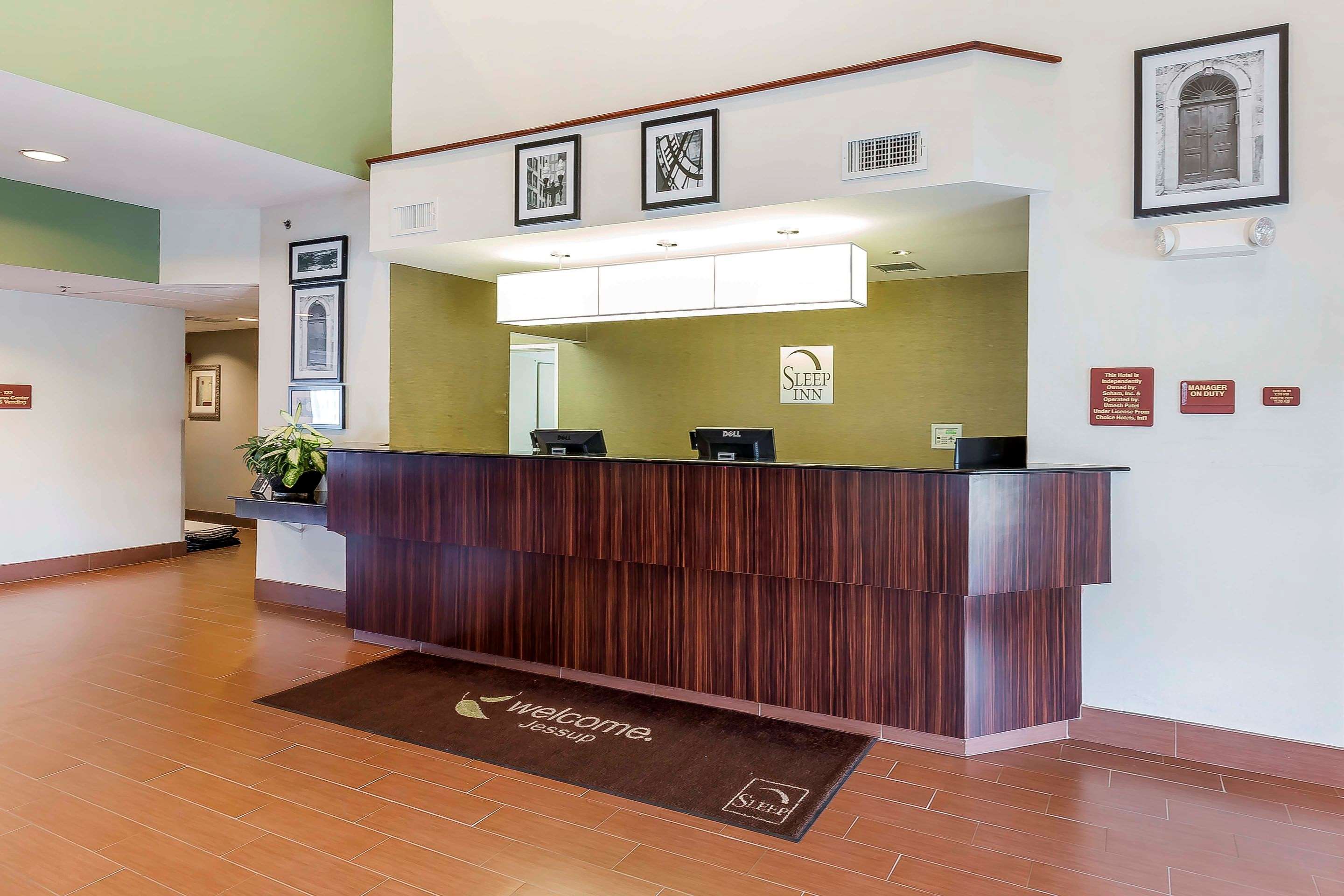Spacious lobby with sitting area