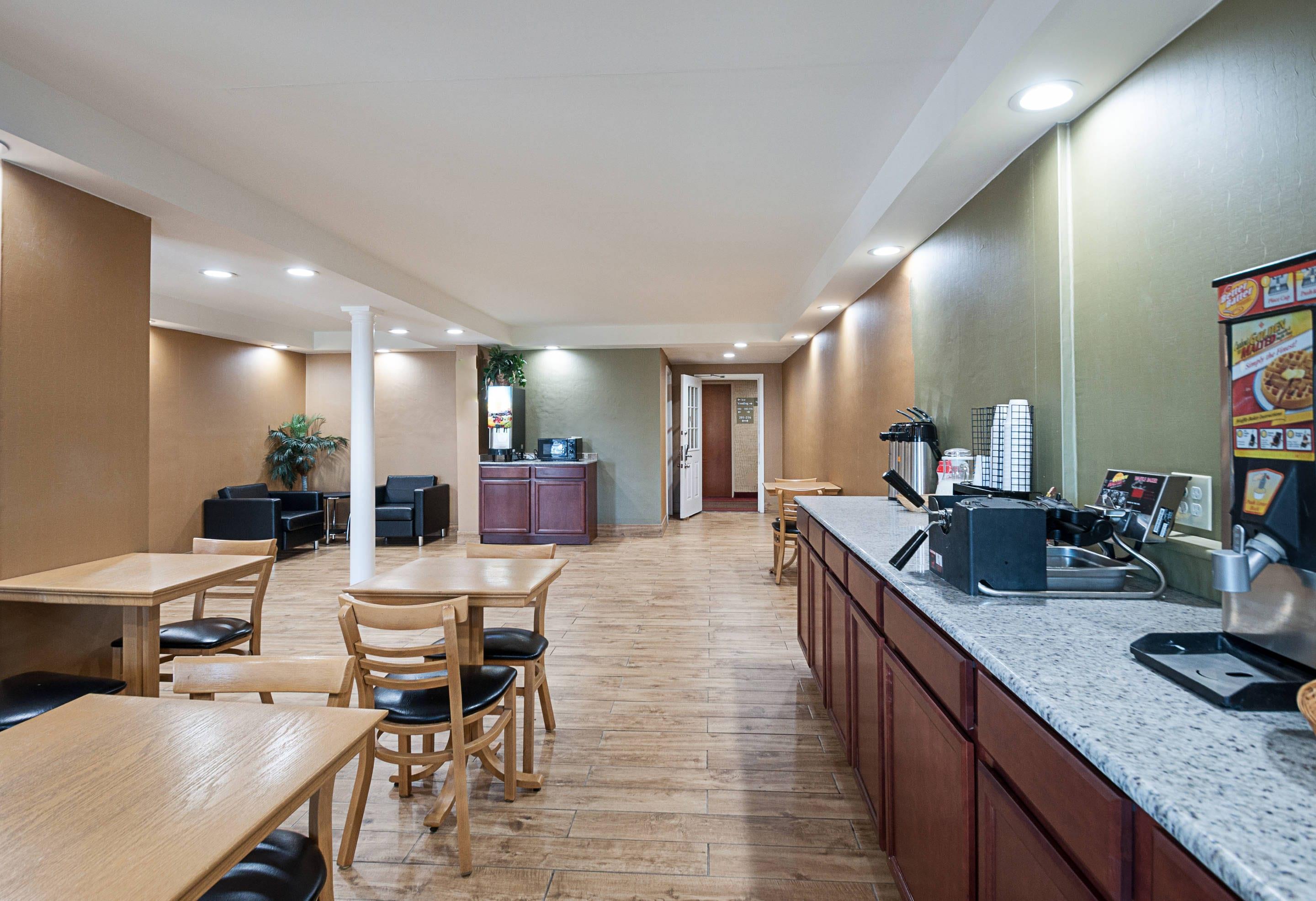Spacious breakfast area