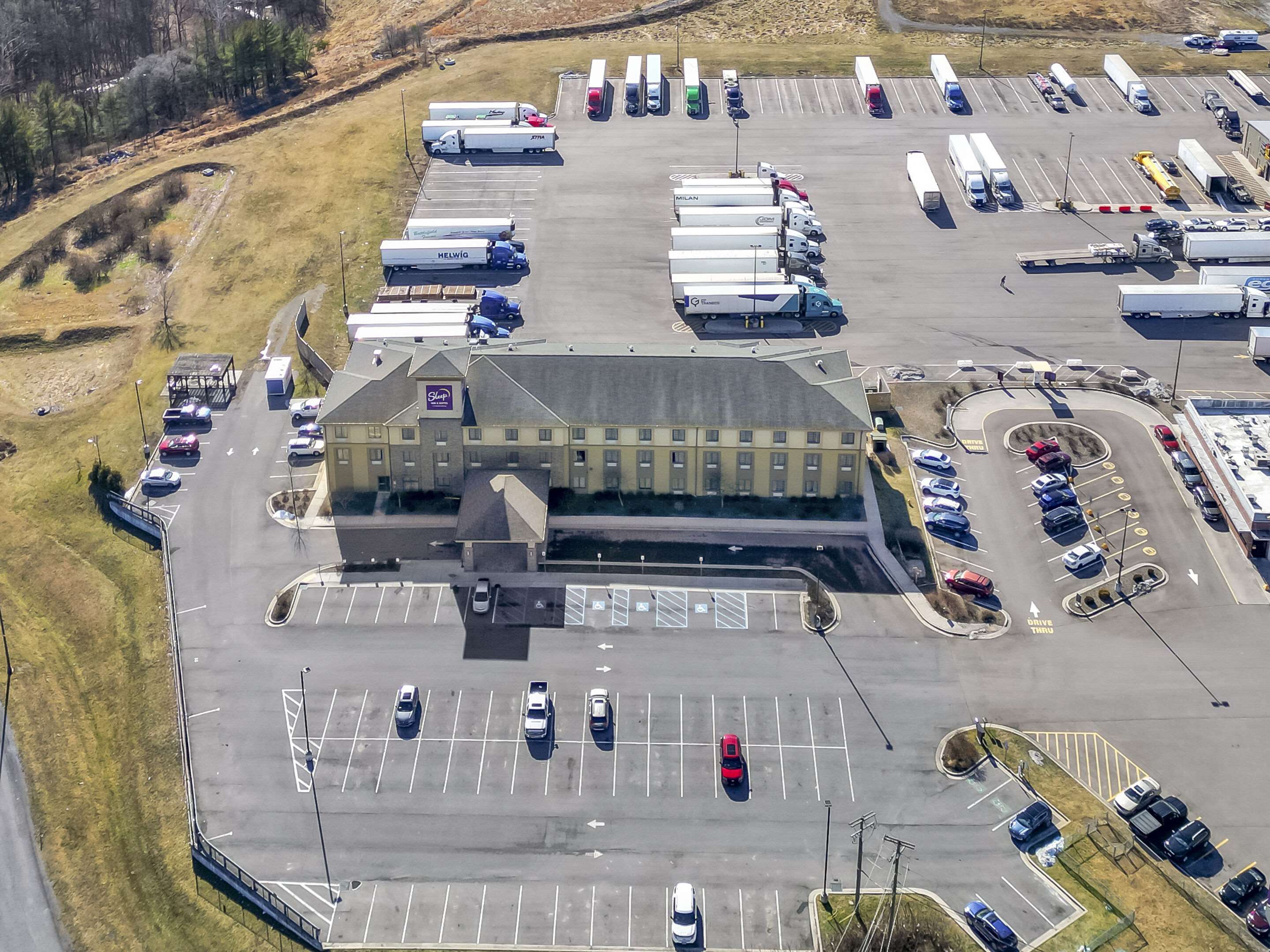 Aerial | Sleep Inn & Suites Cumberland - LaVale