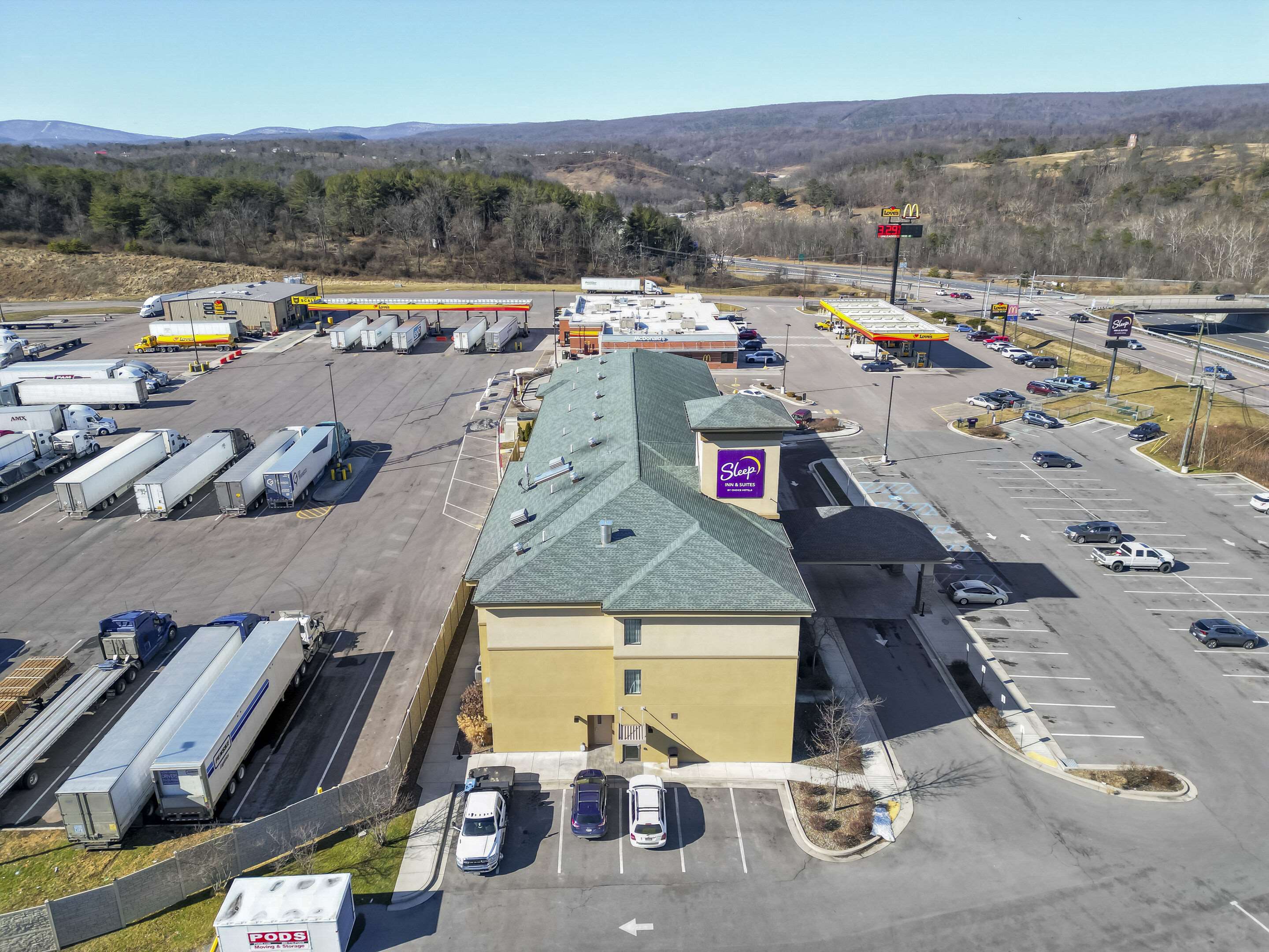 Aerial | Sleep Inn & Suites Cumberland - LaVale