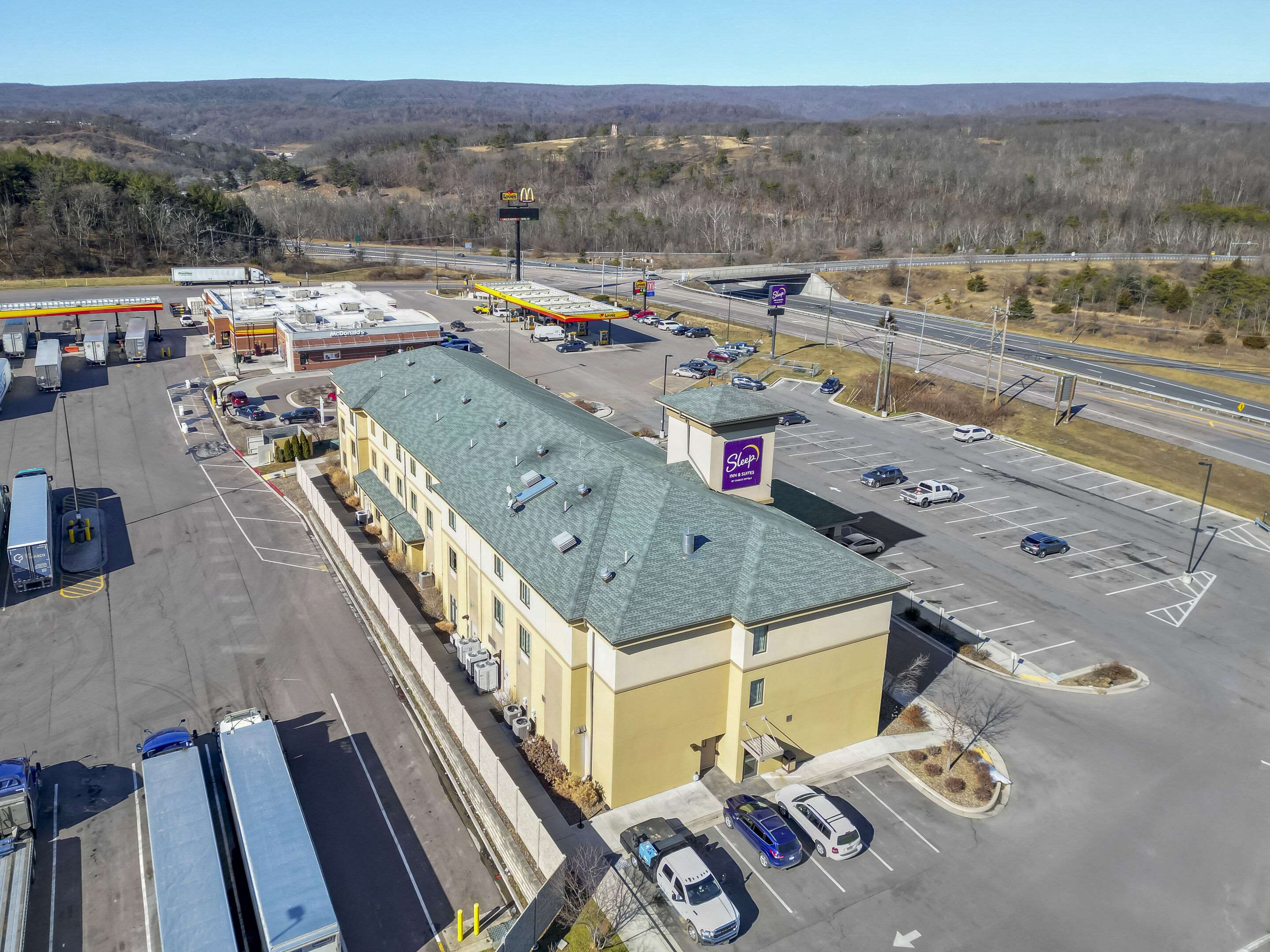 Aerial | Sleep Inn & Suites Cumberland - LaVale