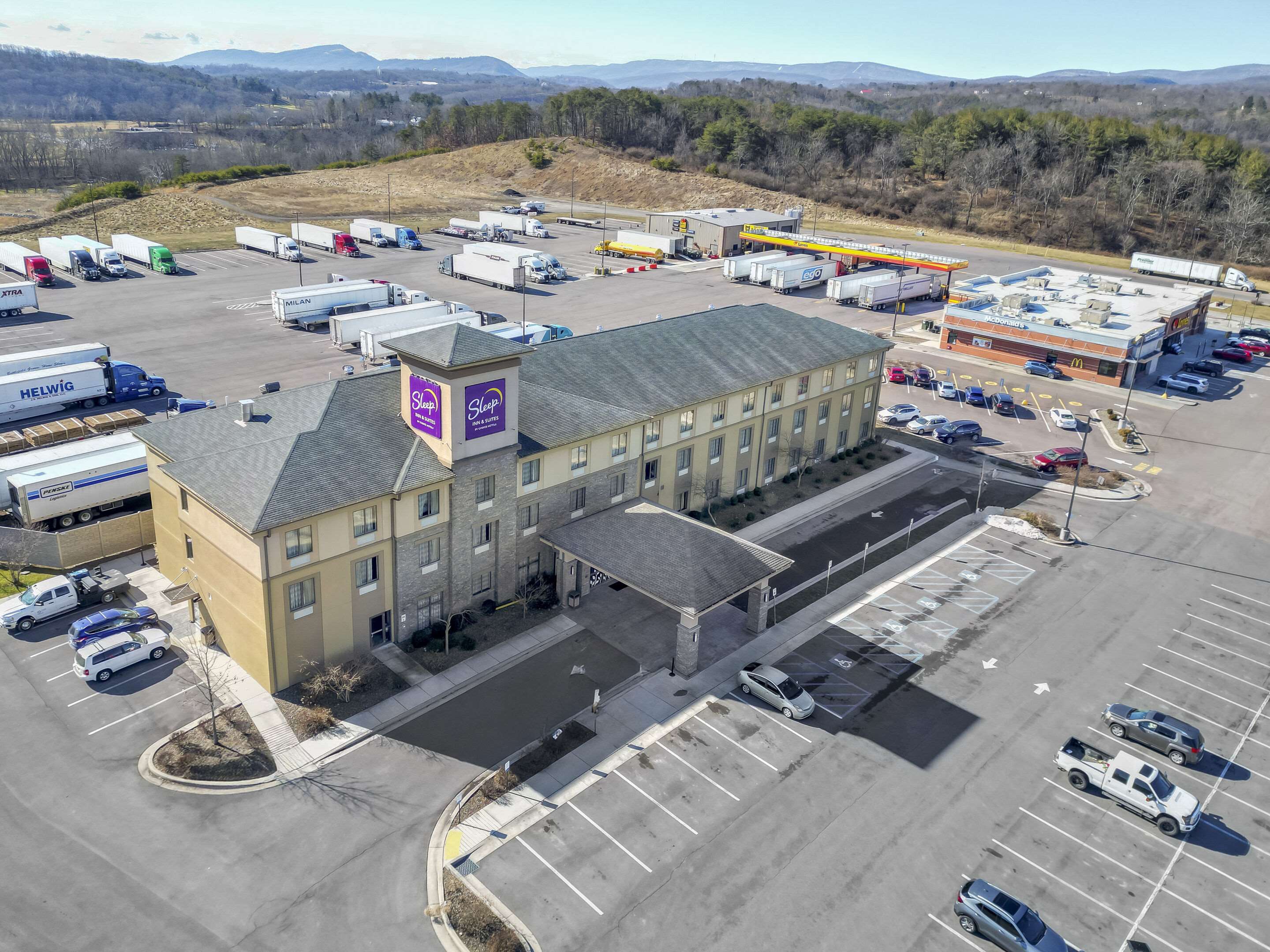 Aerial | Sleep Inn & Suites Cumberland - LaVale