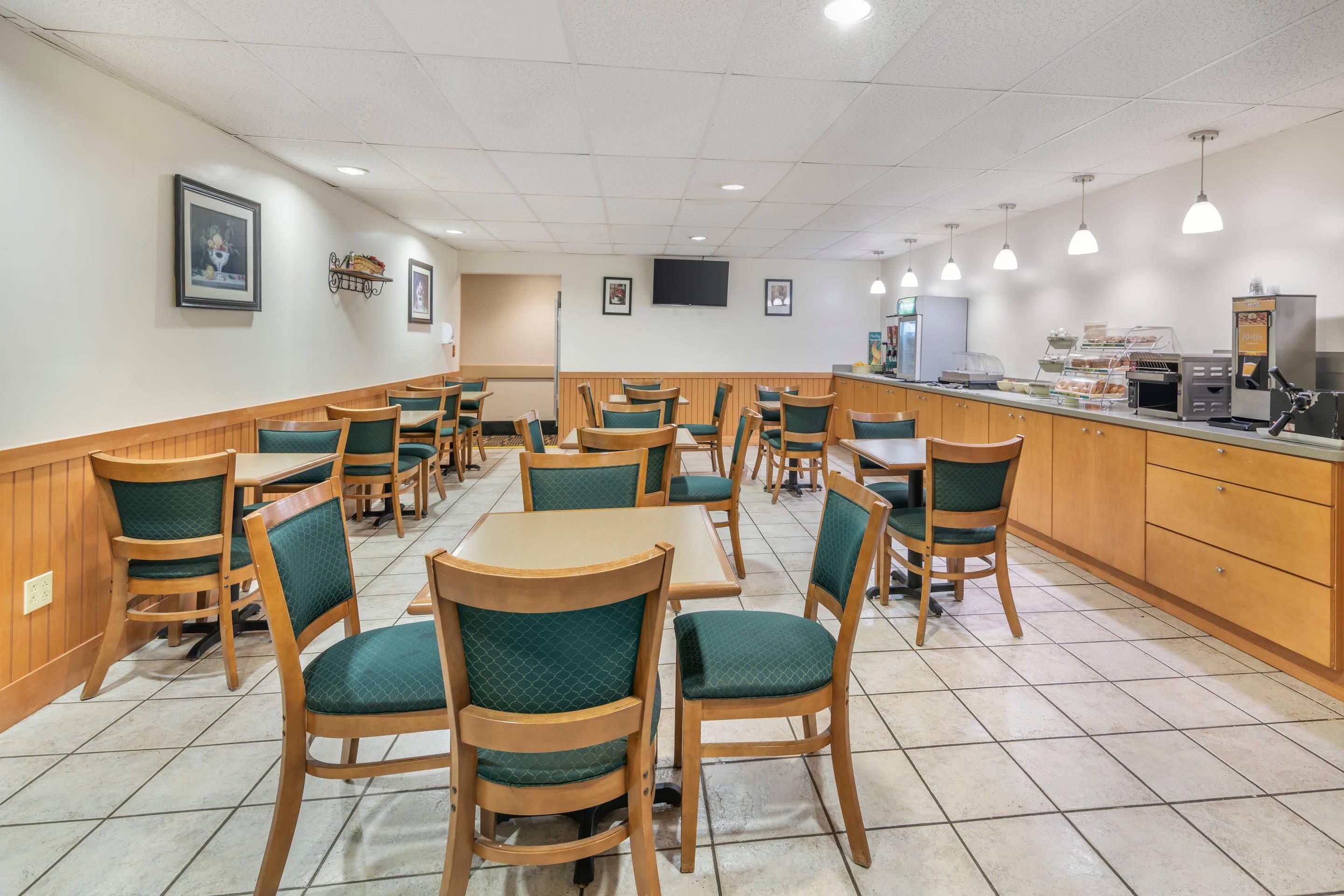 Enjoy breakfast in this seating area