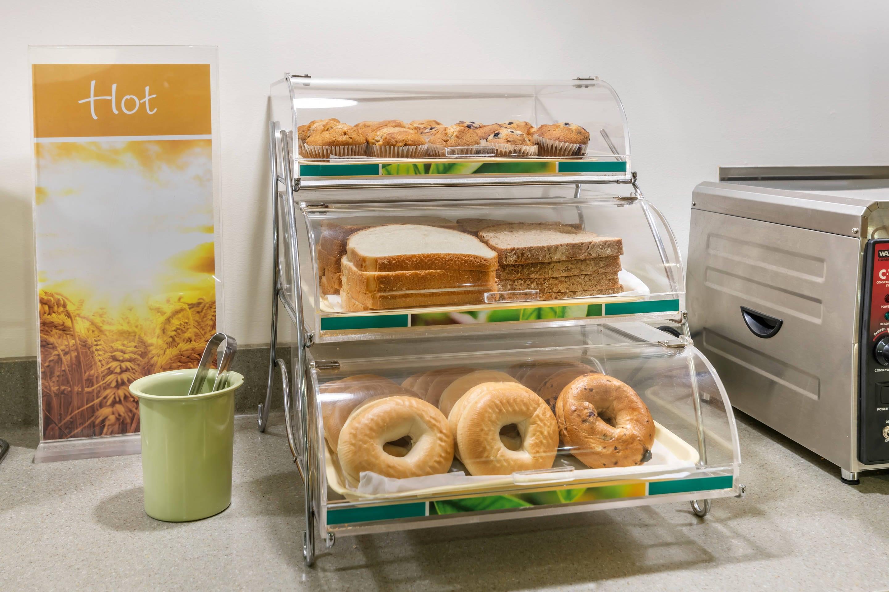 Assorted breakfast items