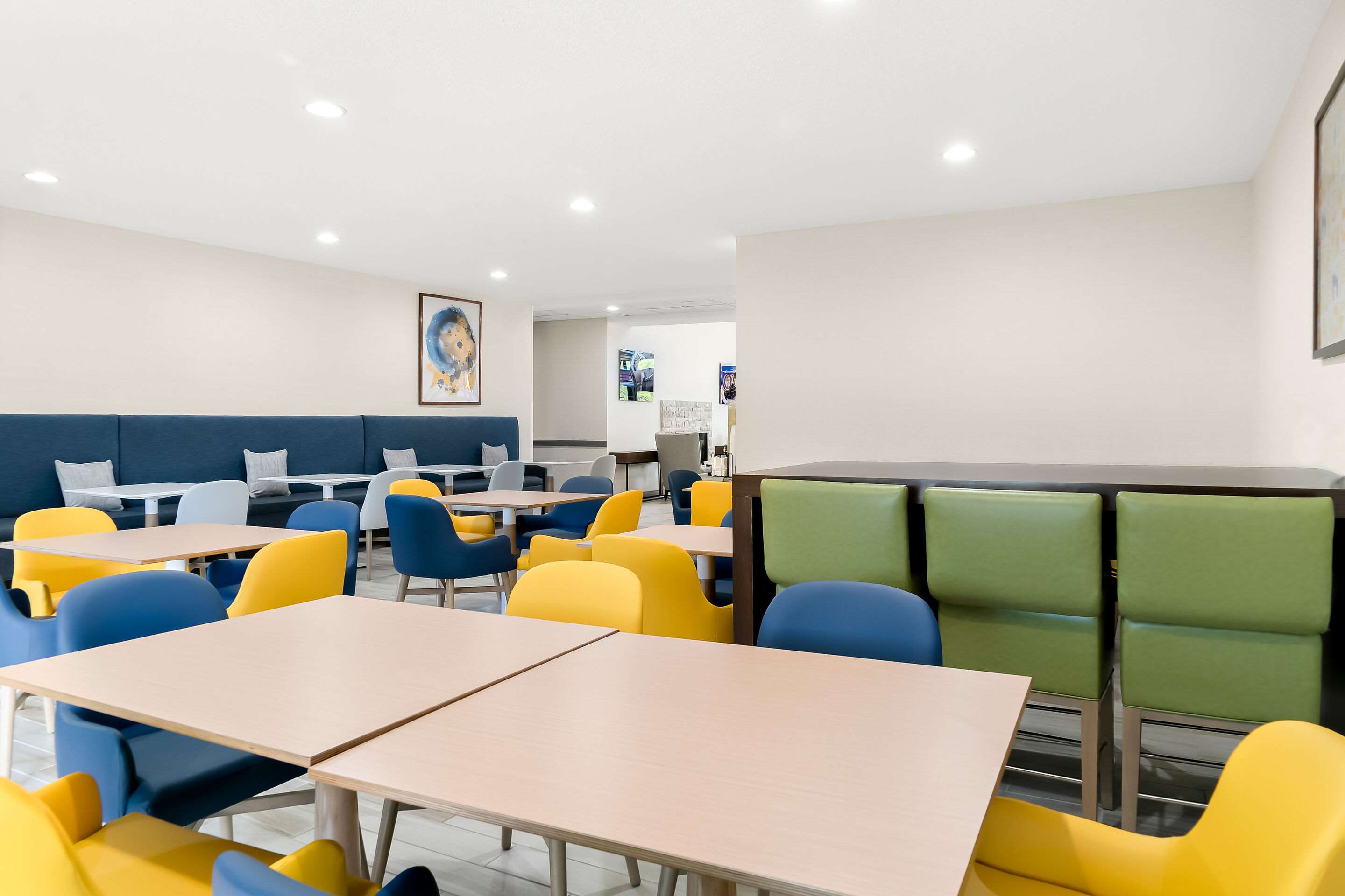 Spacious breakfast area