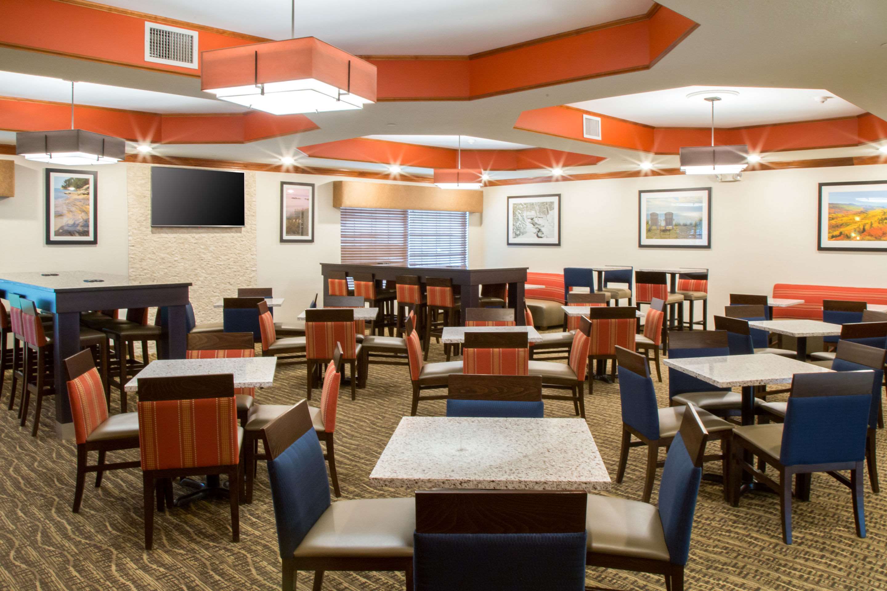 Enjoy breakfast in this seating area