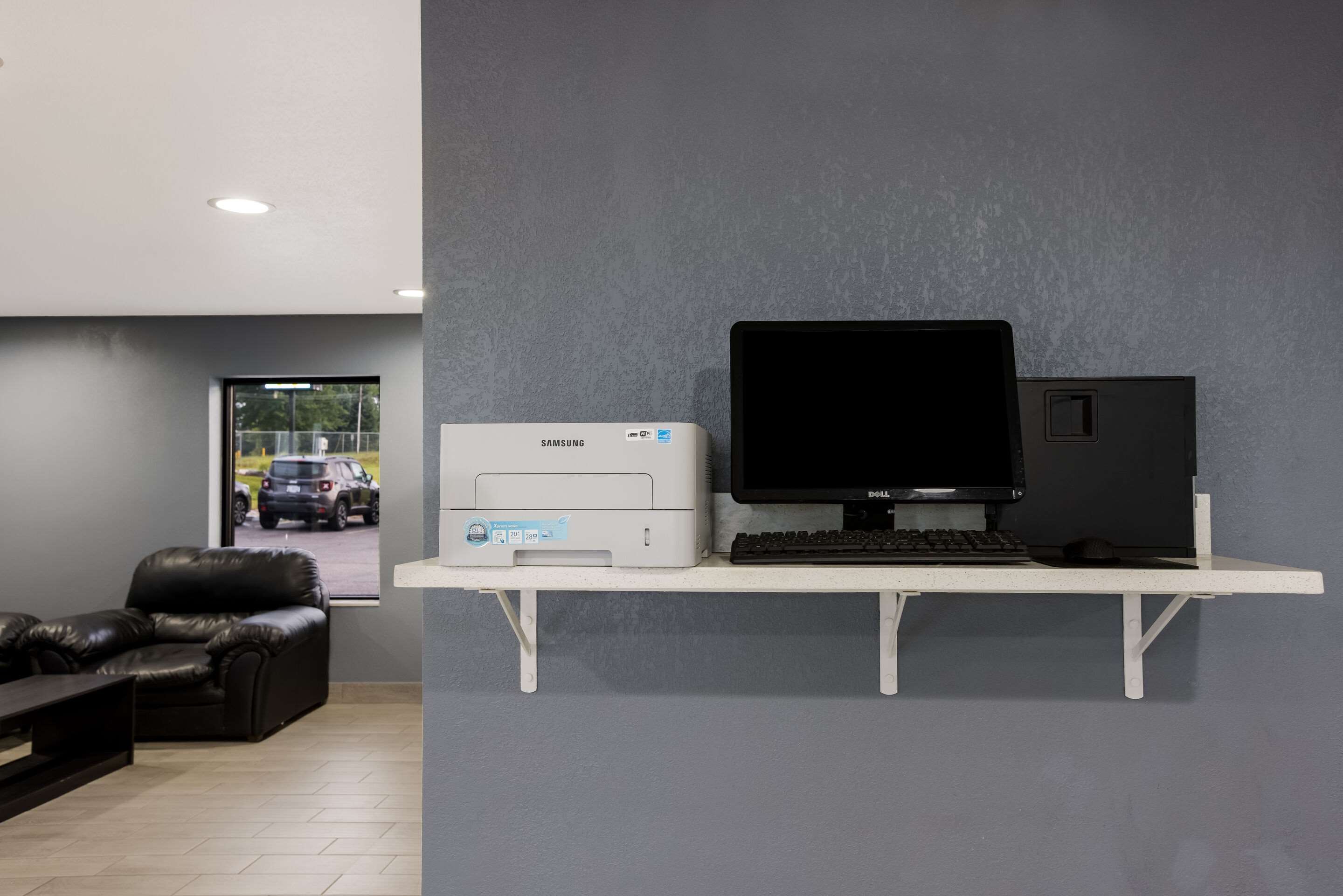 Computer in the lobby