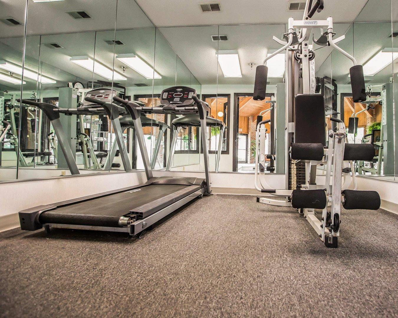 Fitness center with cardio equipment and weights | Quality Inn Dundee