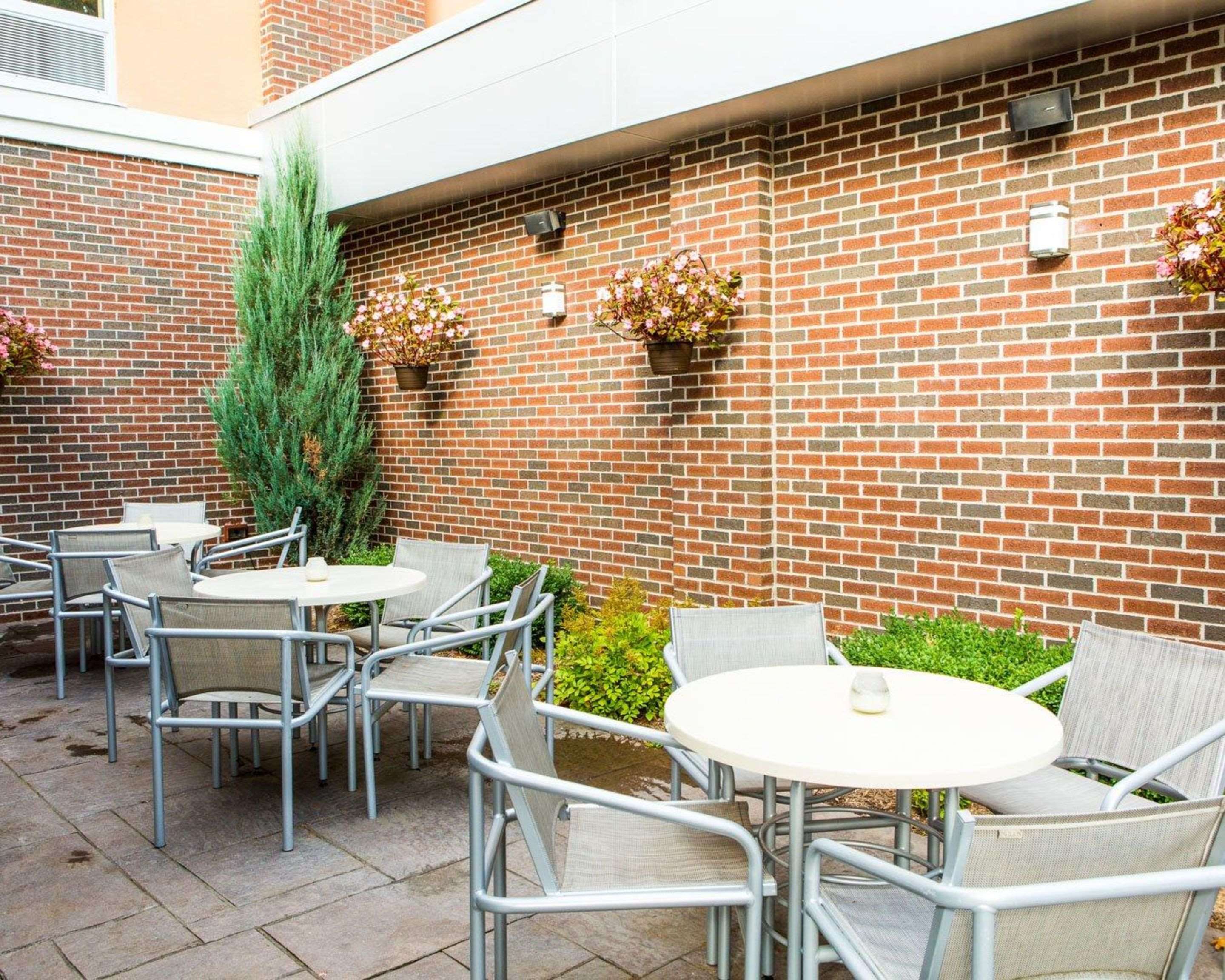 Relaxing patio area | Cambria Hotel Traverse City