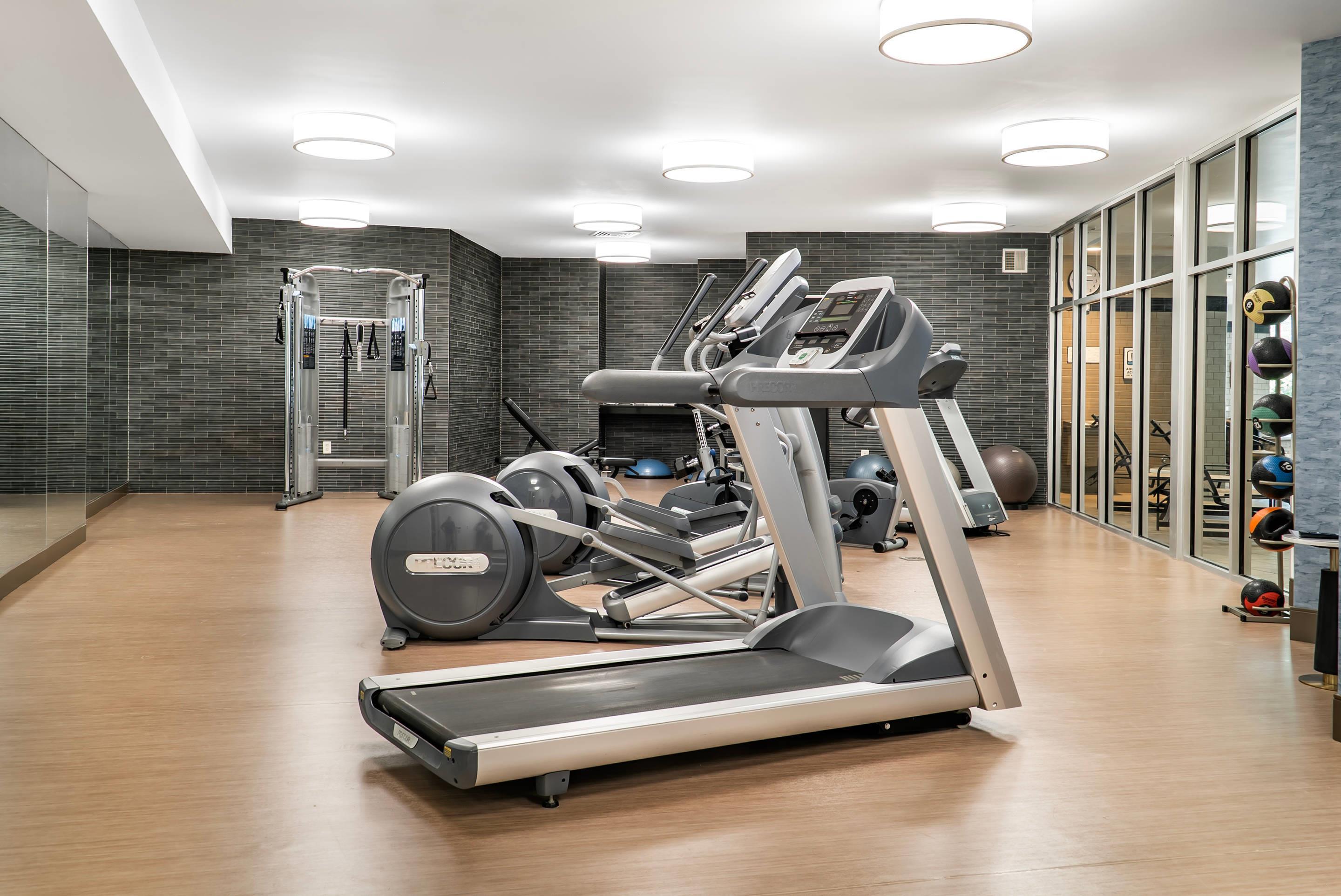 Exercise room with cardio equipment | Cambria Hotel Traverse City