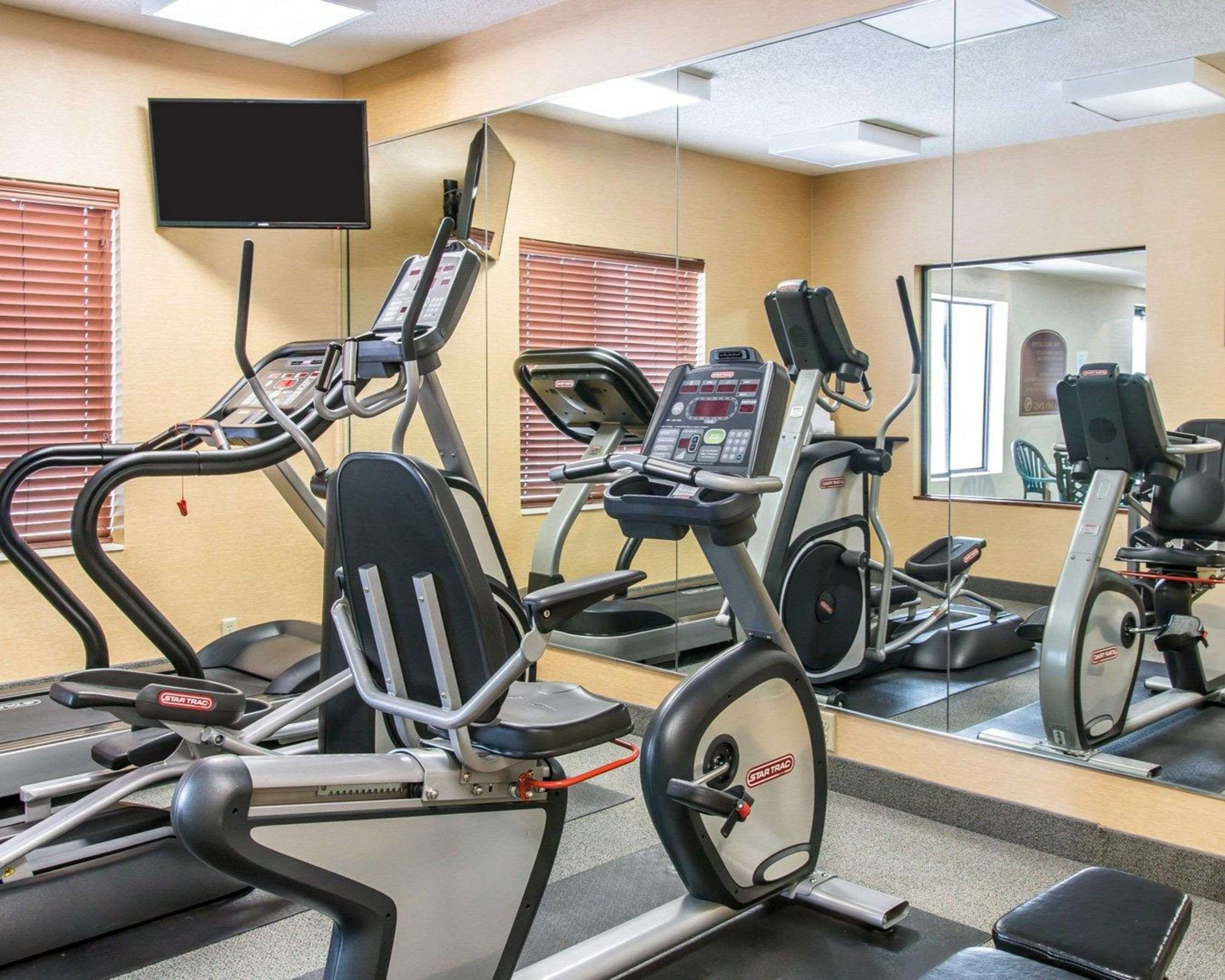 Fitness center with television