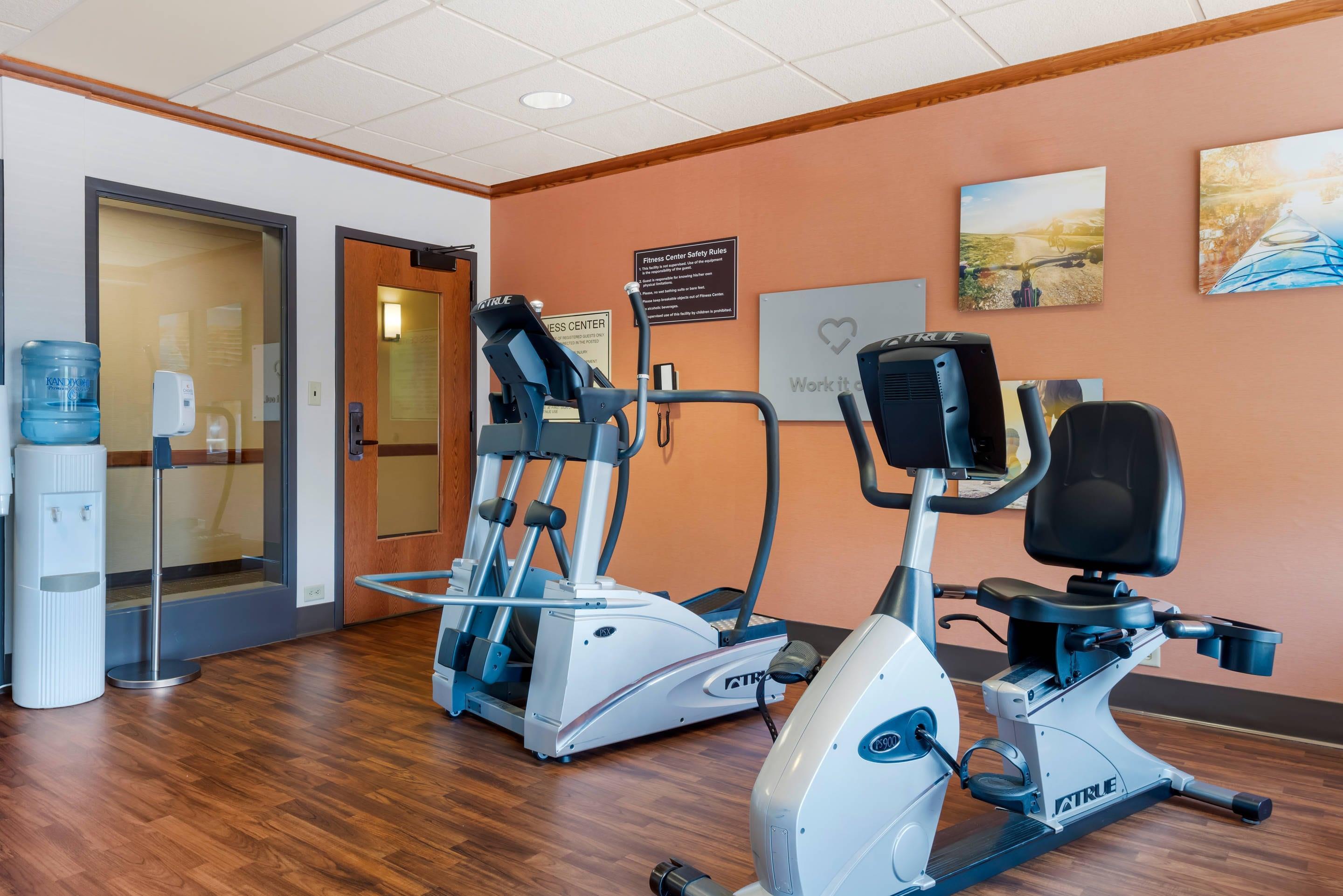 Exercise room with cardio equipment | Lift Bridge Lodge, Ascend Hotel Collection