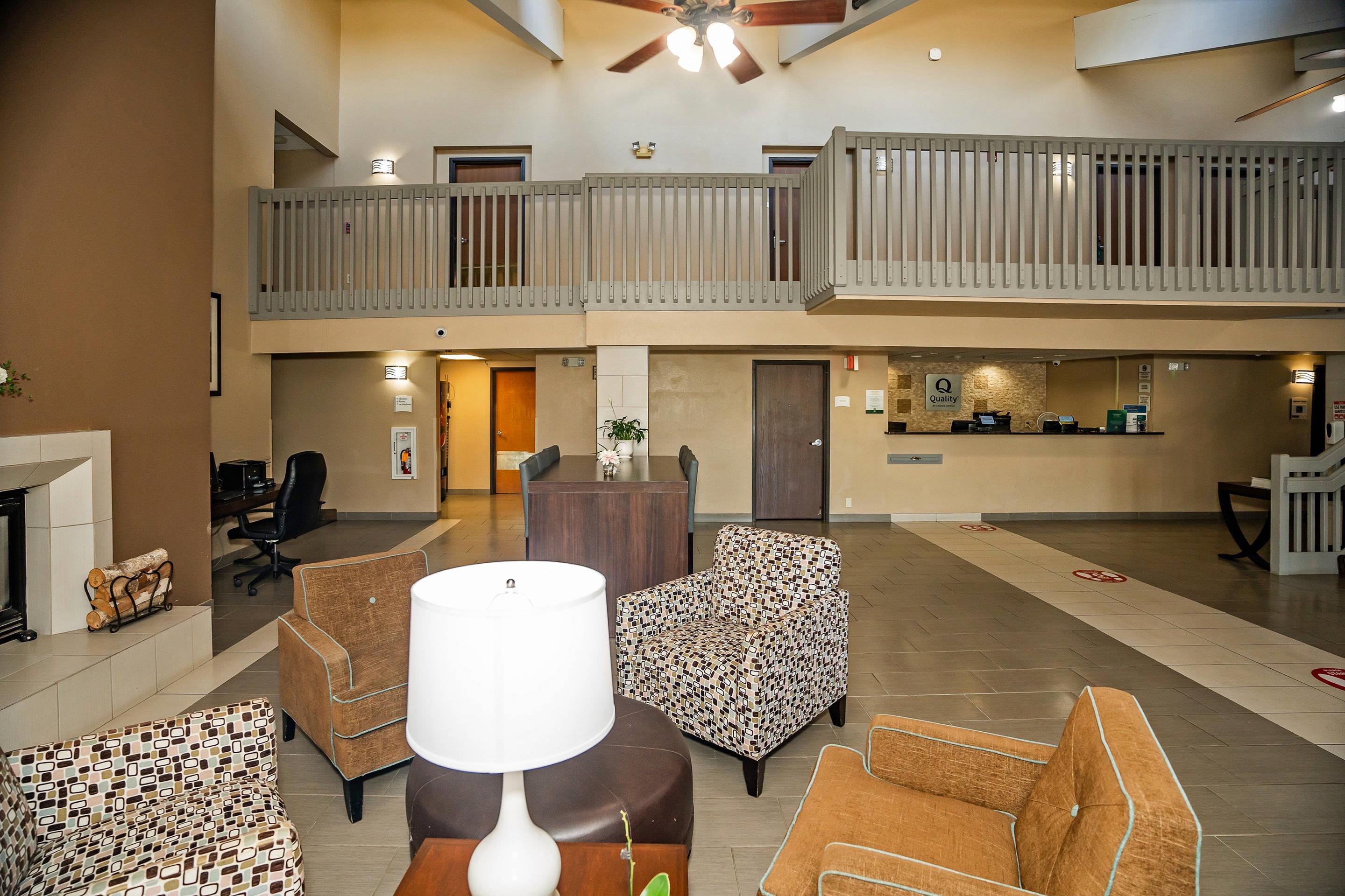Spacious lobby with sitting area