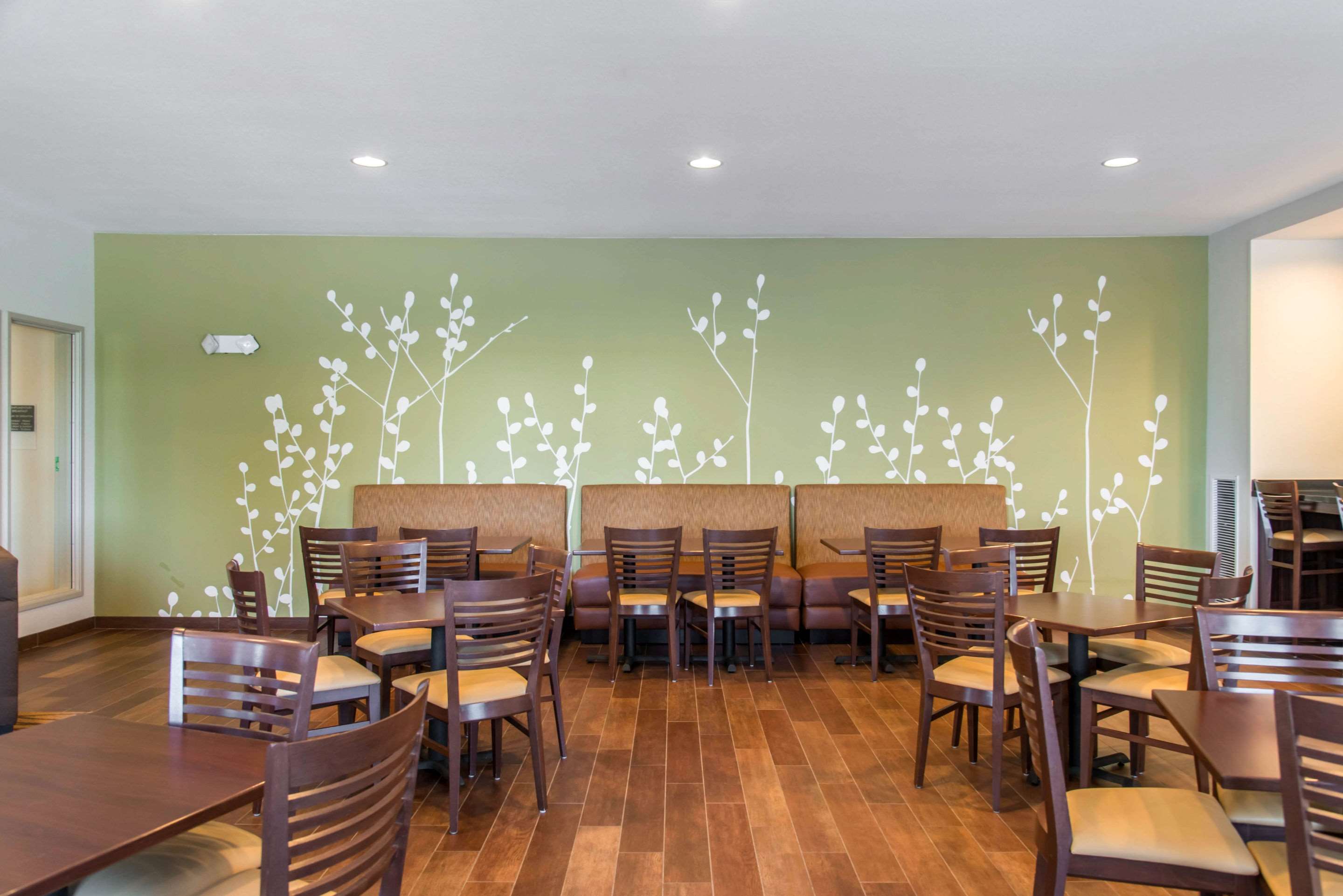 Enjoy breakfast in this seating area