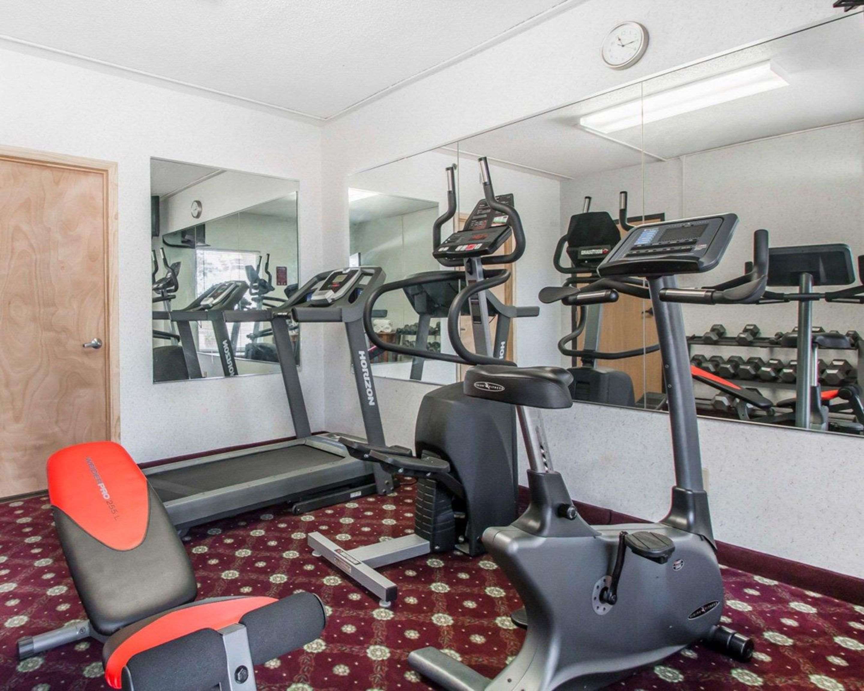Fitness center with cardio equipment and weights | Quality Inn US65 & E. Battlefield Rd. Springfield