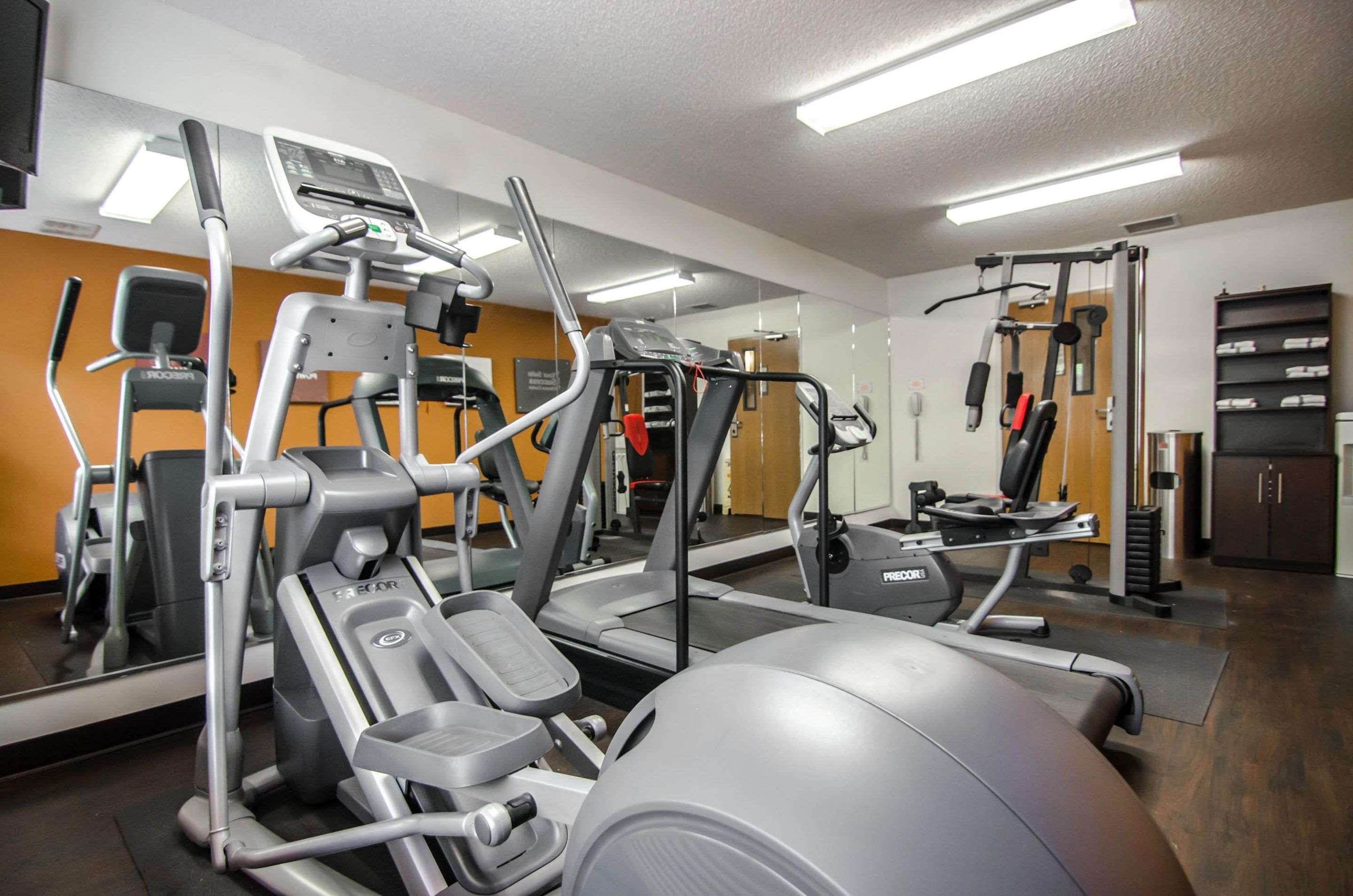 Fitness center with cardio equipment and weights