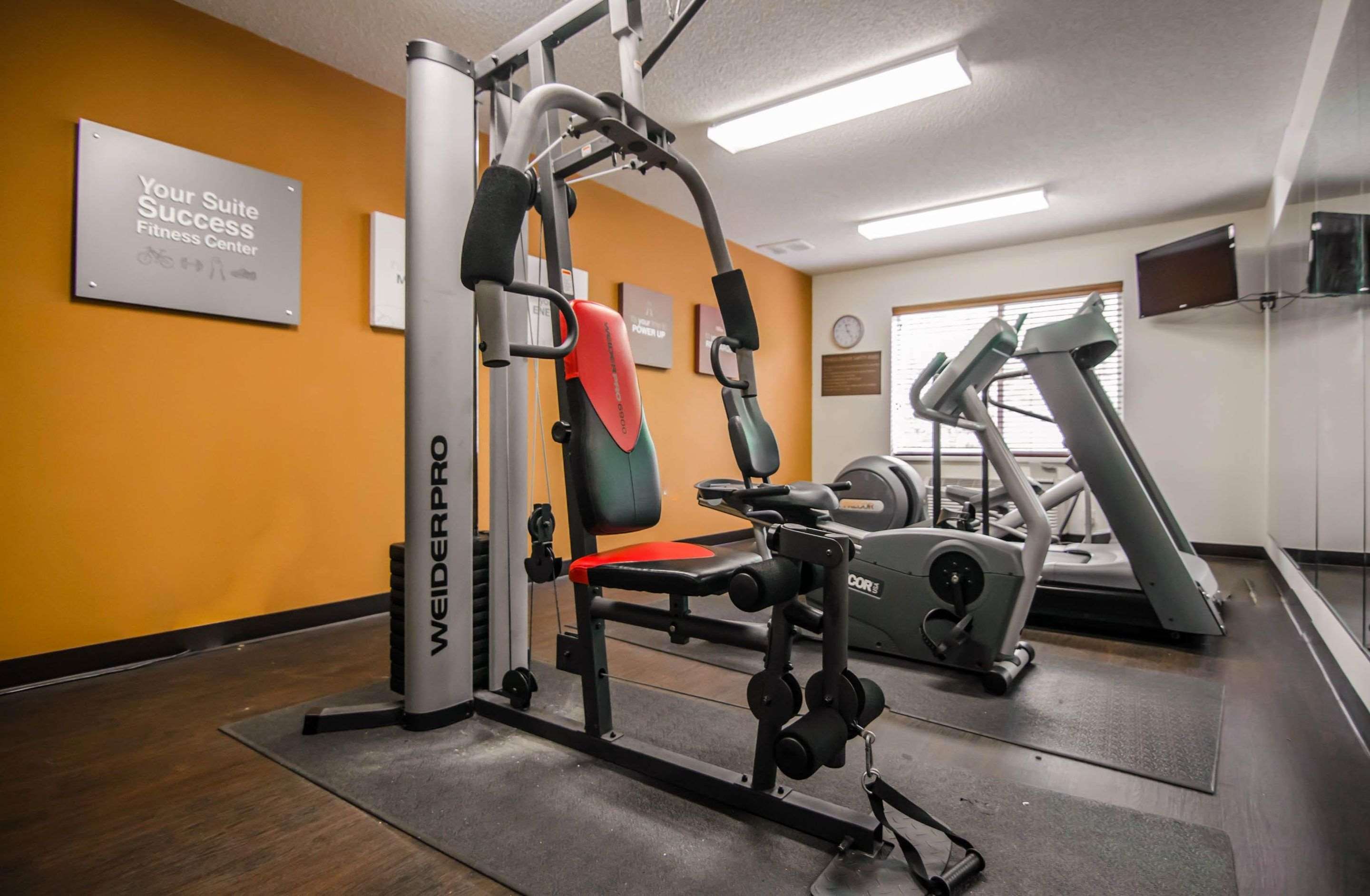 Fitness center with television