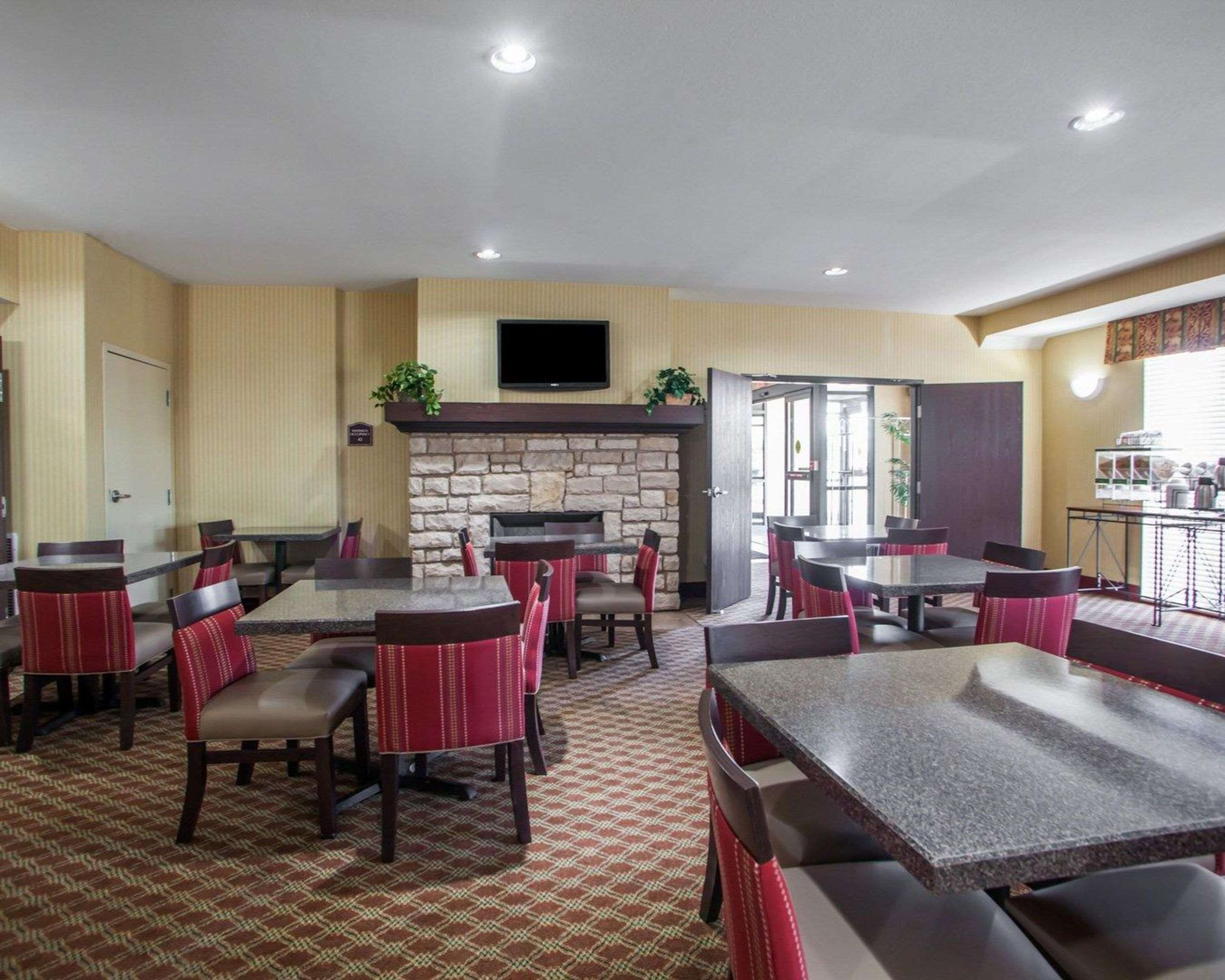 Enjoy breakfast in this seating area