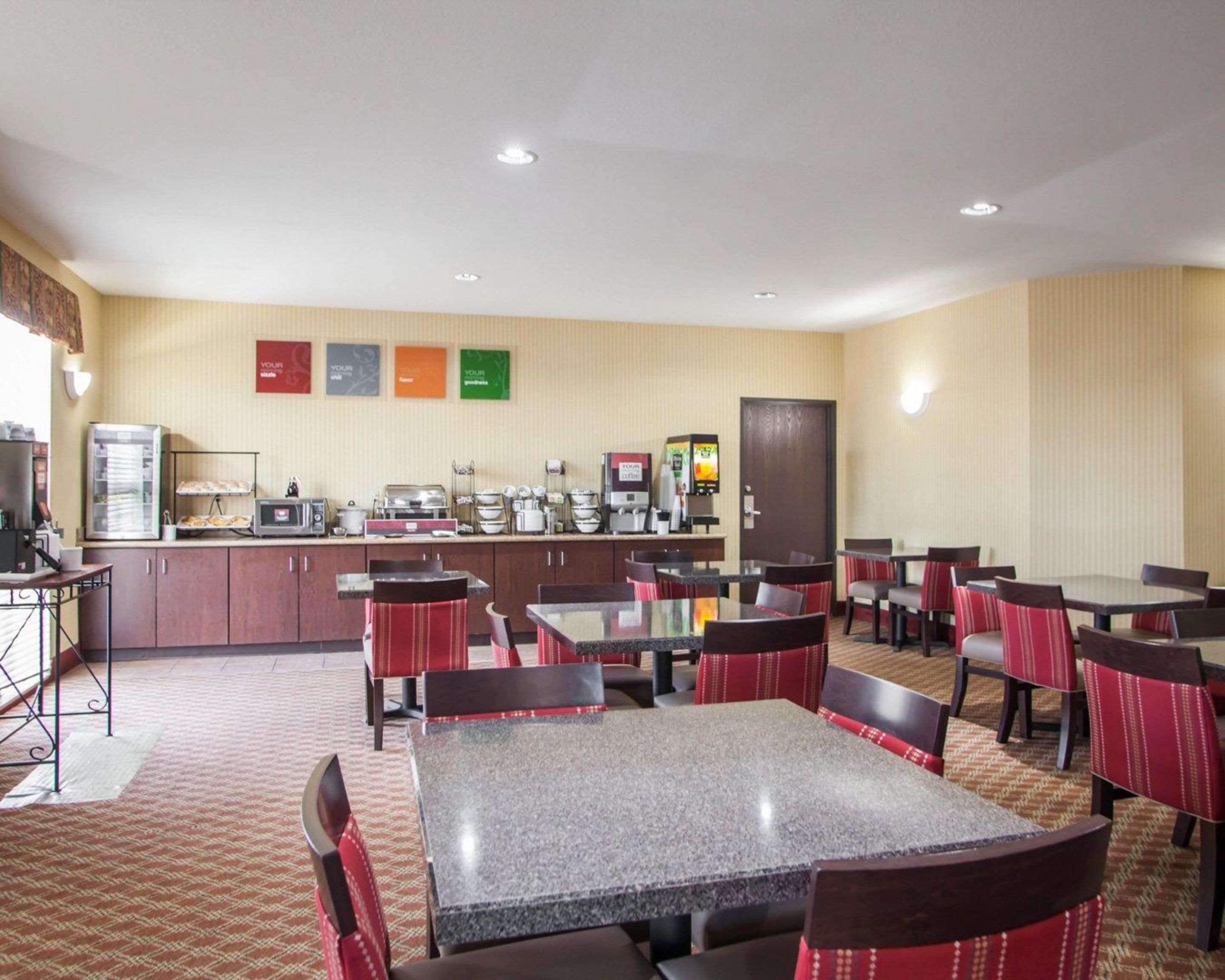 Enjoy breakfast in this seating area