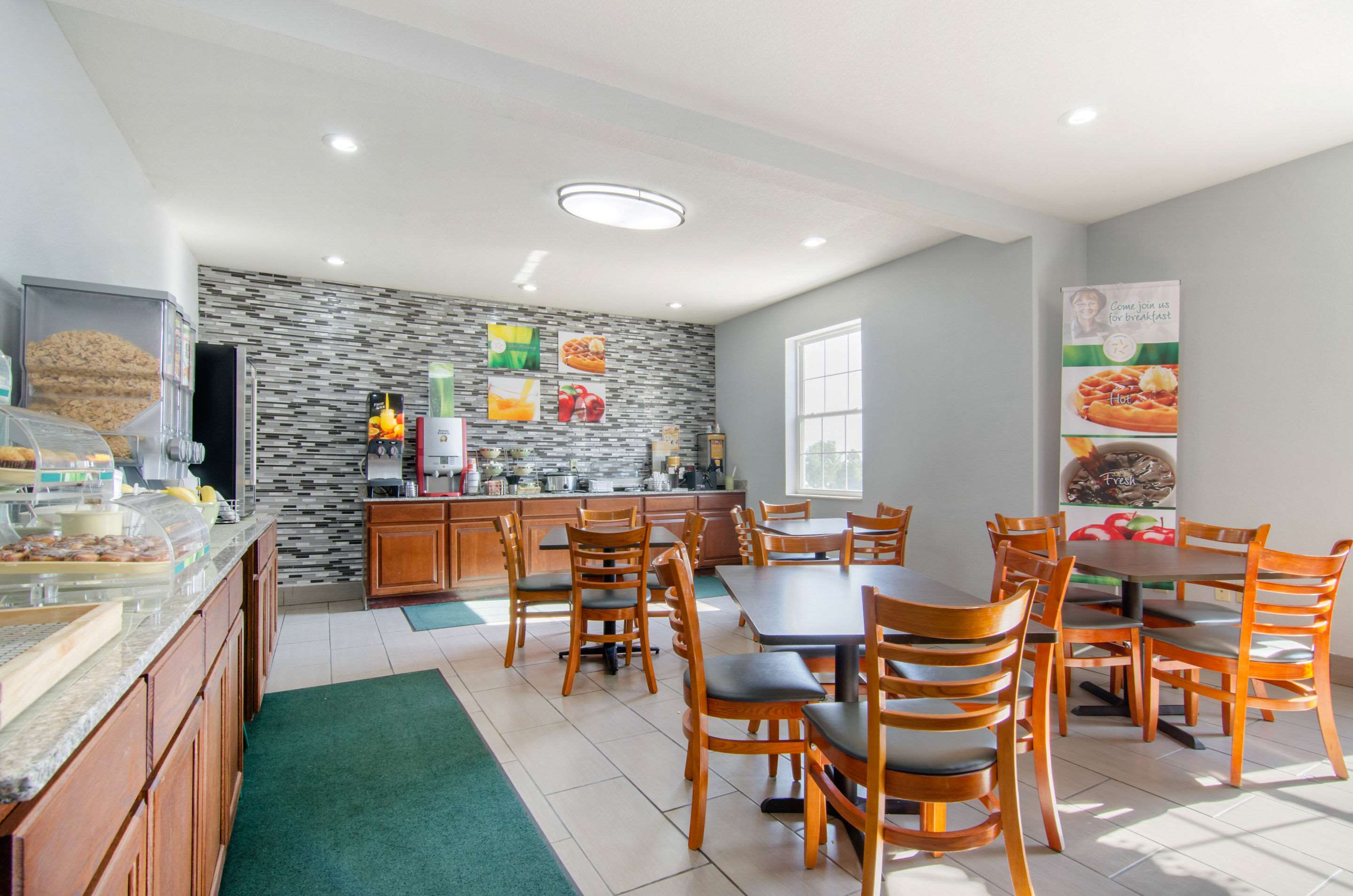 Enjoy breakfast in this seating area