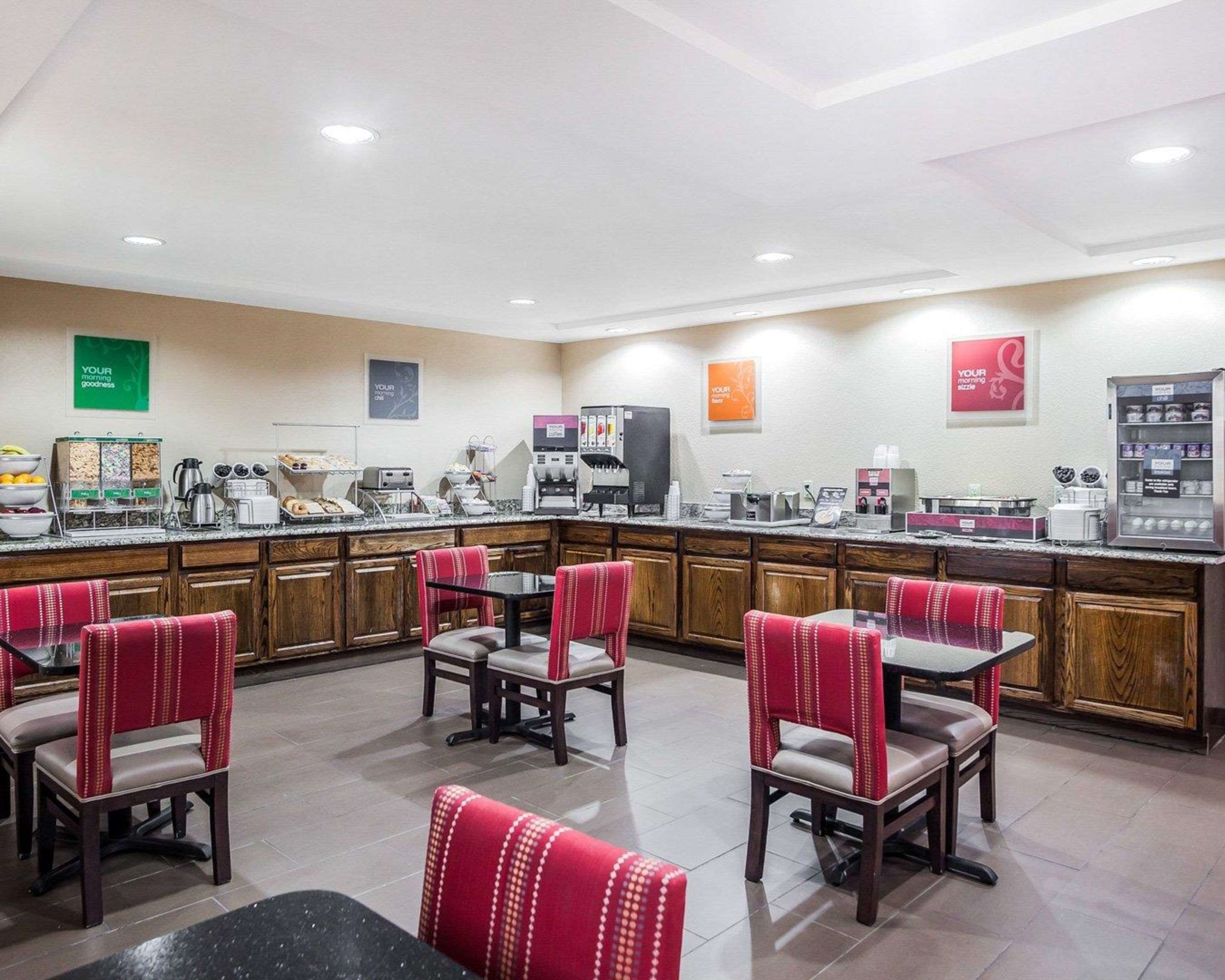Enjoy breakfast in this seating area