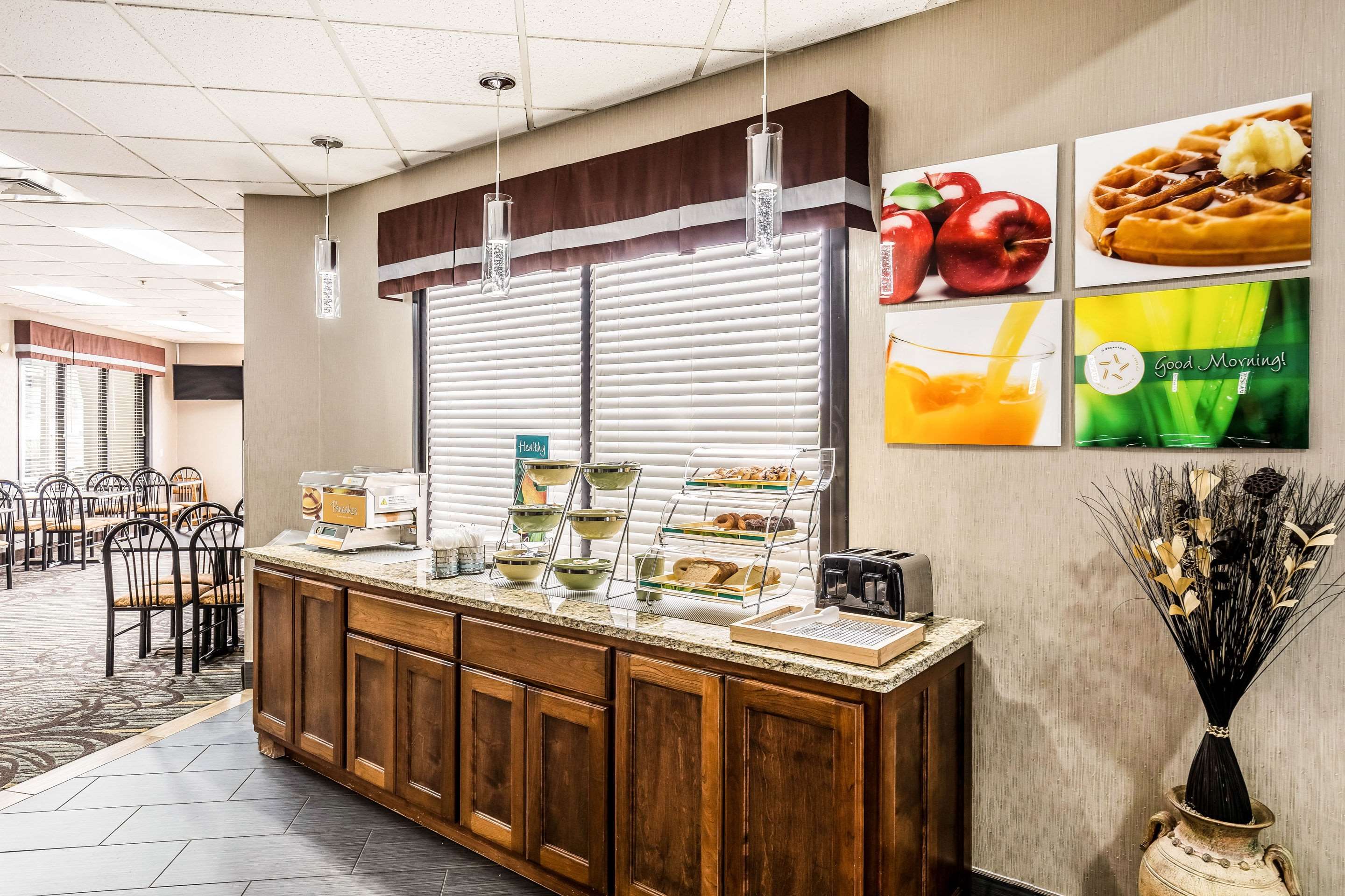 Spacious breakfast area