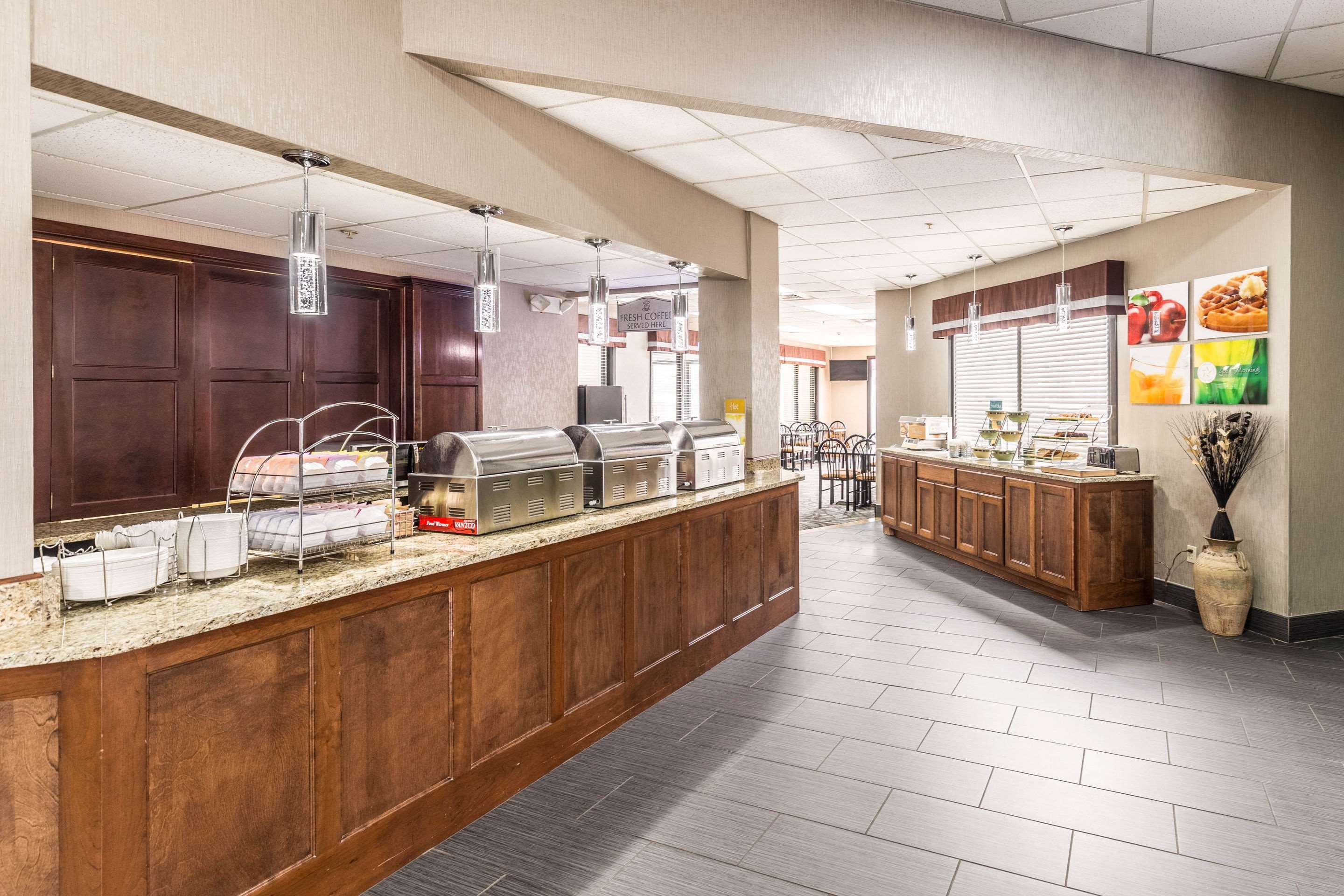 Spacious breakfast area