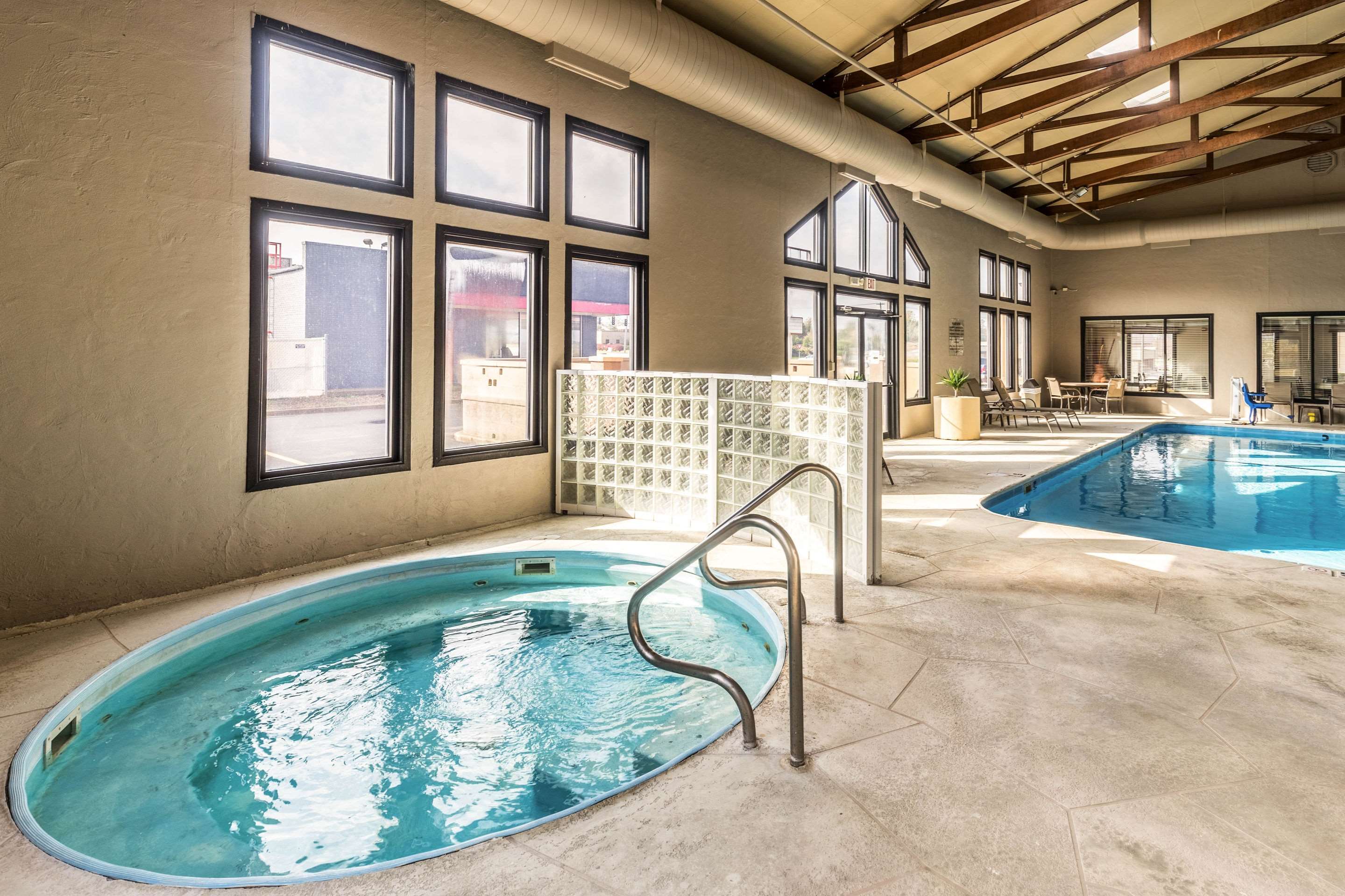 Indoor pool with hot tub