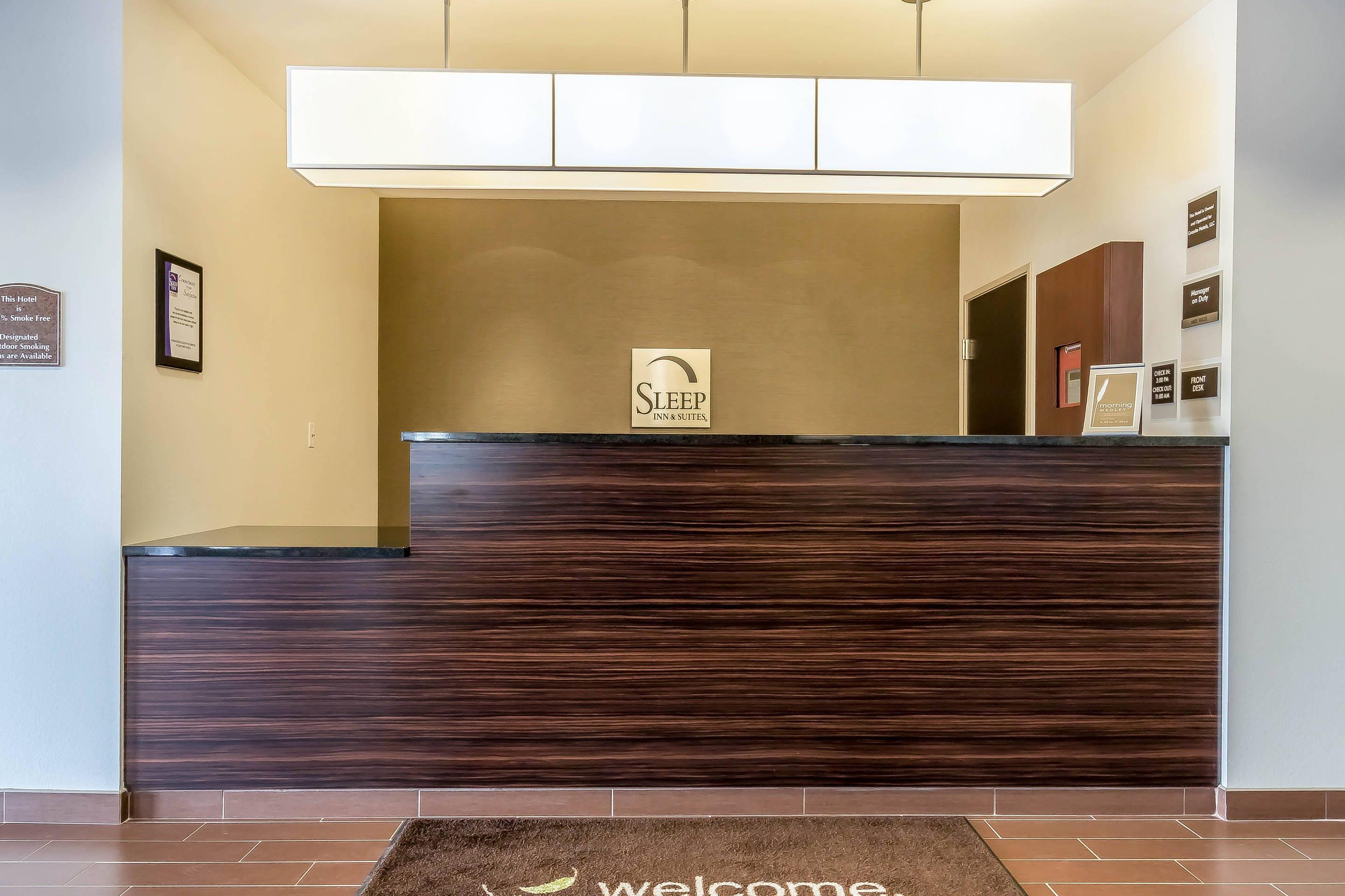 Front desk with friendly staff